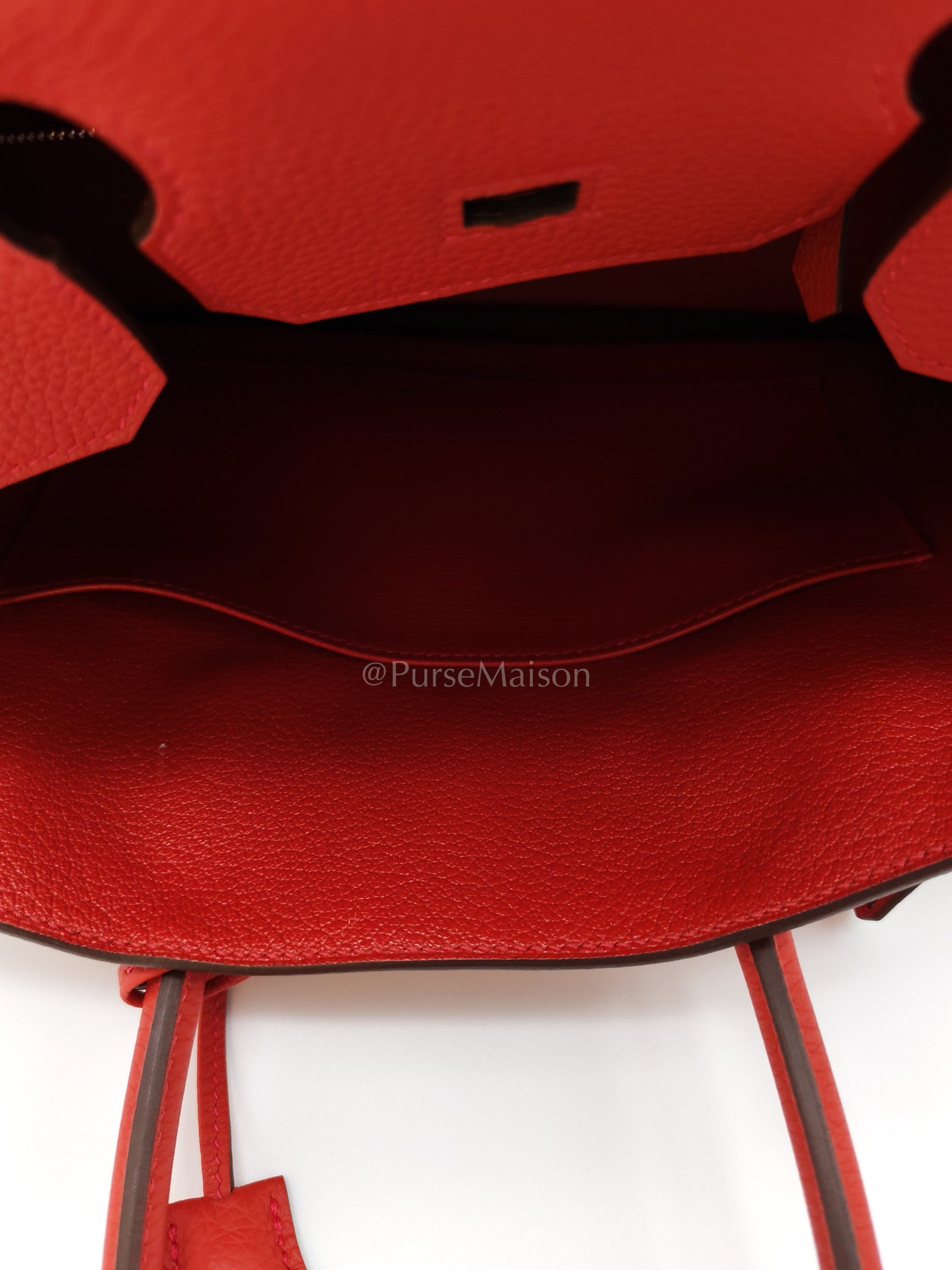 Birkin 30 in Rouge Pivoine Togo Leather Palladium Hardware Stamp A(2017) | Purse Maison Luxury Bags Shop