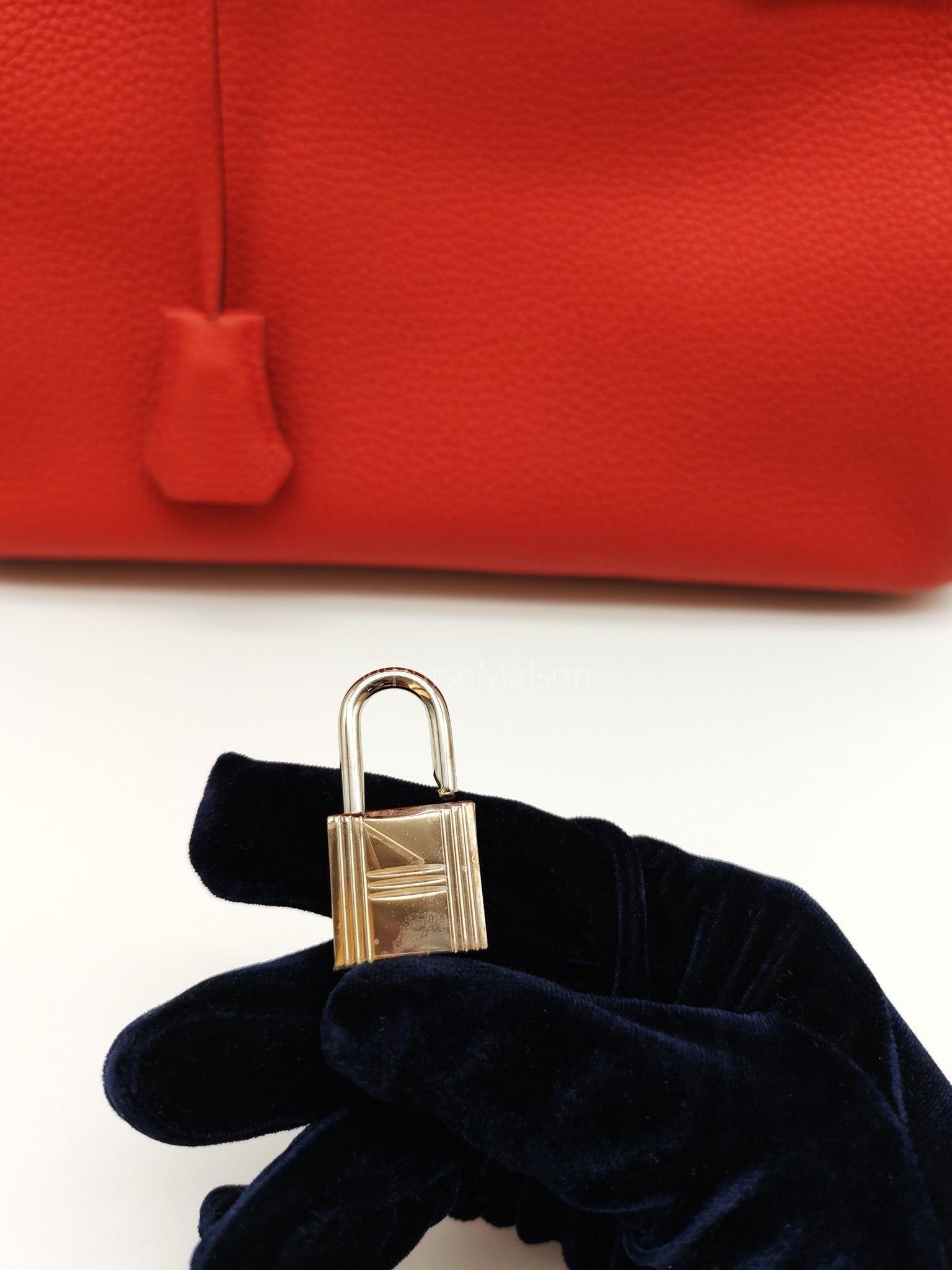 Birkin 30 in Rouge Pivoine Togo Leather Palladium Hardware Stamp A(2017) | Purse Maison Luxury Bags Shop