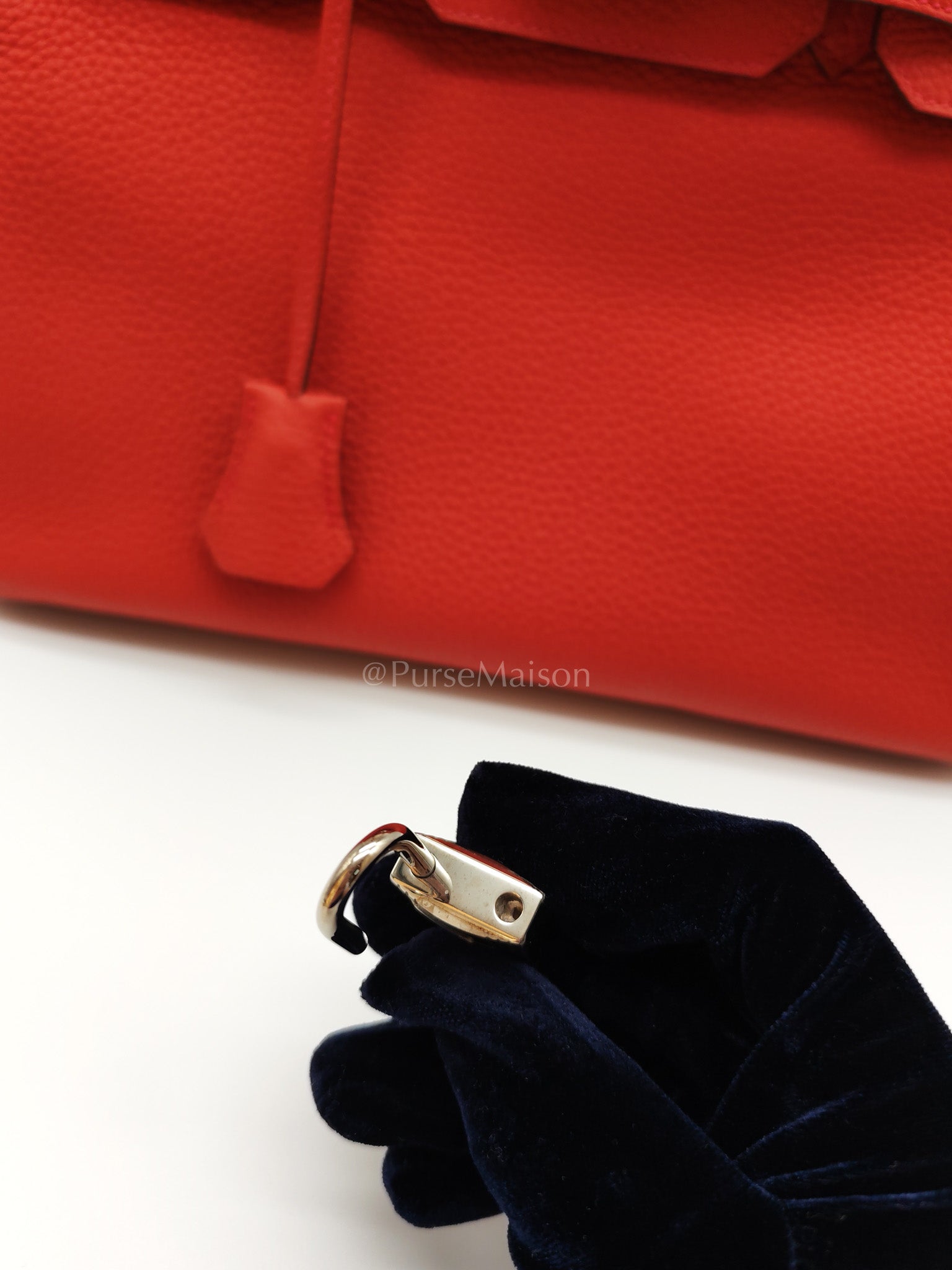 Birkin 30 in Rouge Pivoine Togo Leather Palladium Hardware Stamp A(2017) | Purse Maison Luxury Bags Shop