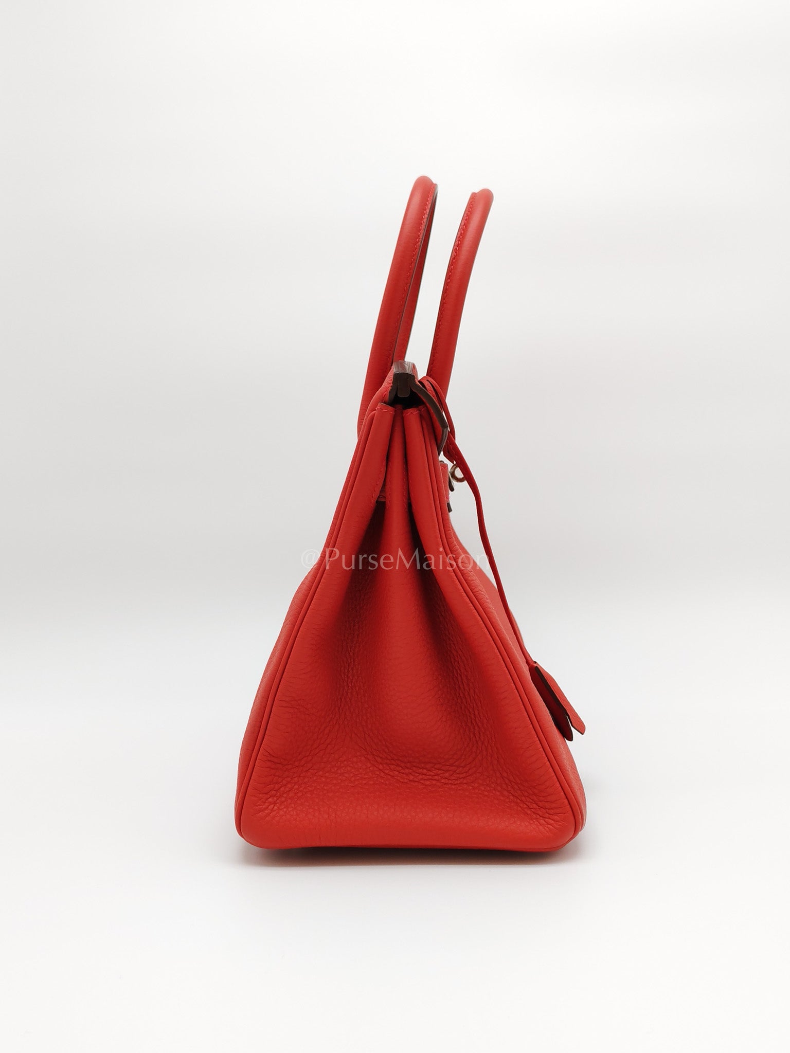 Birkin 30 in Rouge Pivoine Togo Leather Palladium Hardware Stamp A(2017) | Purse Maison Luxury Bags Shop