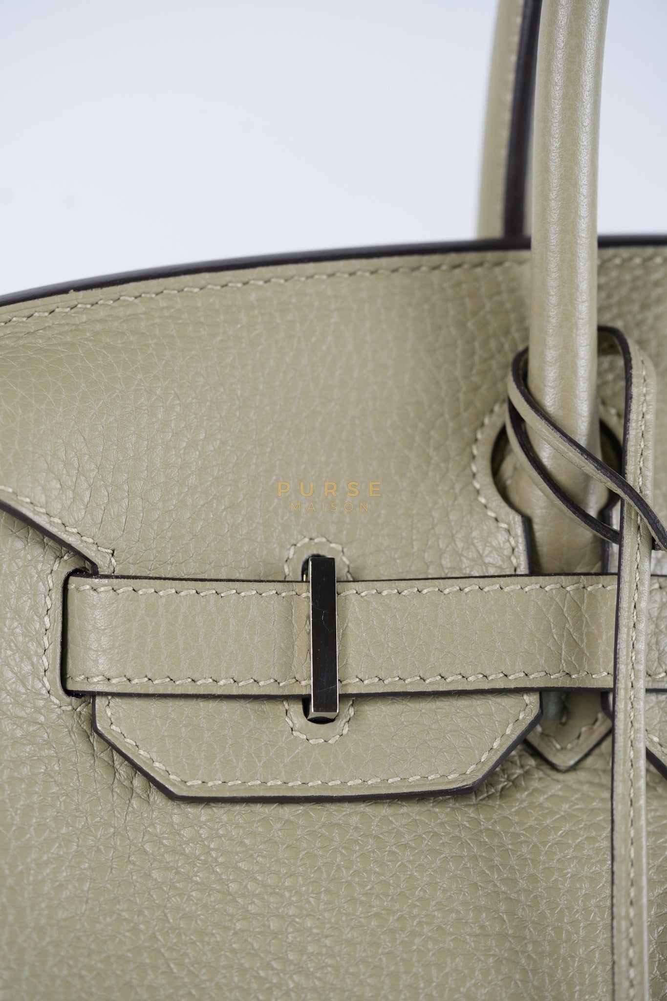 Birkin 30 in Sauge Togo Leather & Palladium Hardware Stamp A (2017) | Purse Maison Luxury Bags Shop