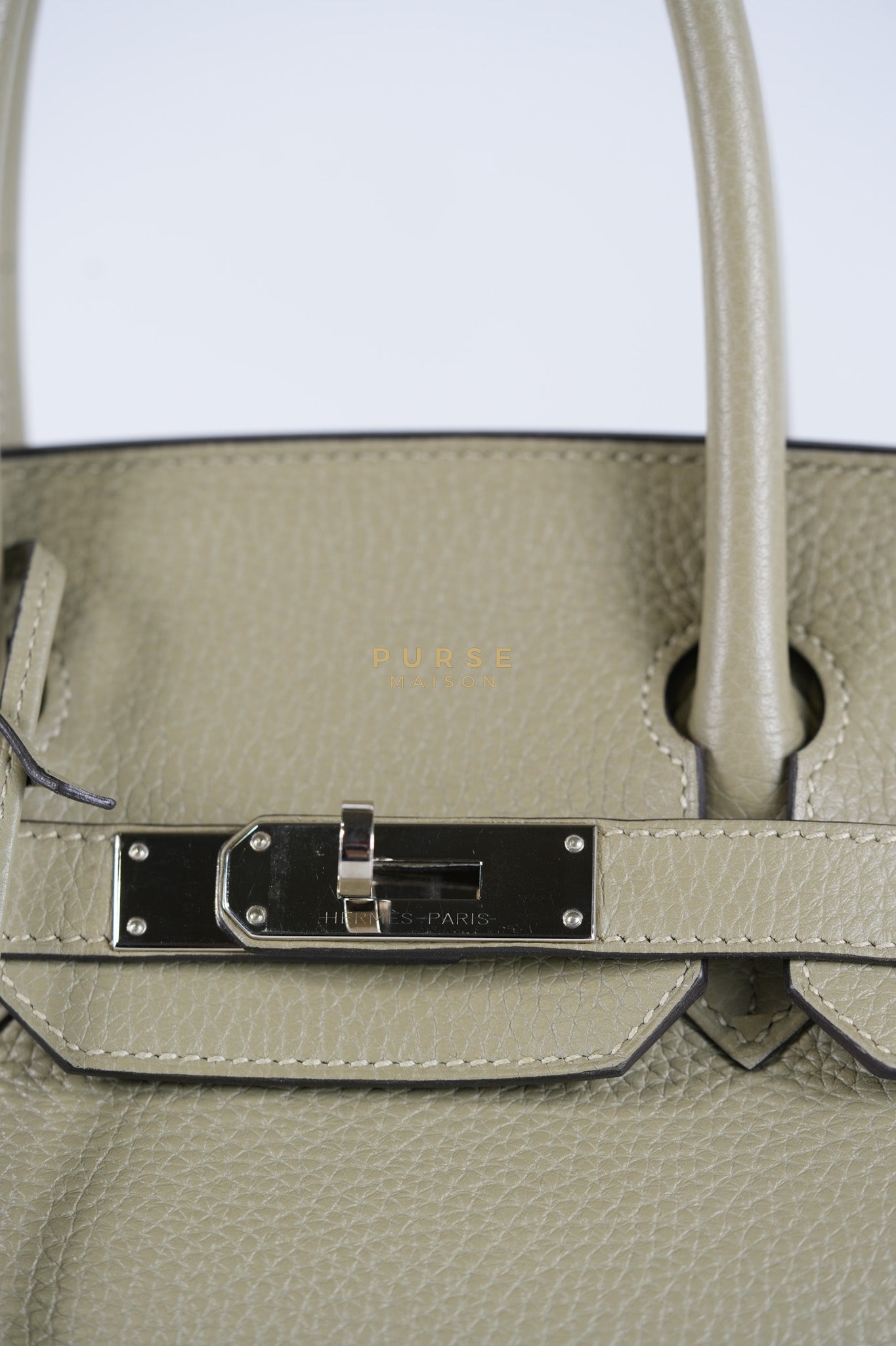 Birkin 30 in Sauge Togo Leather & Palladium Hardware Stamp A (2017) | Purse Maison Luxury Bags Shop