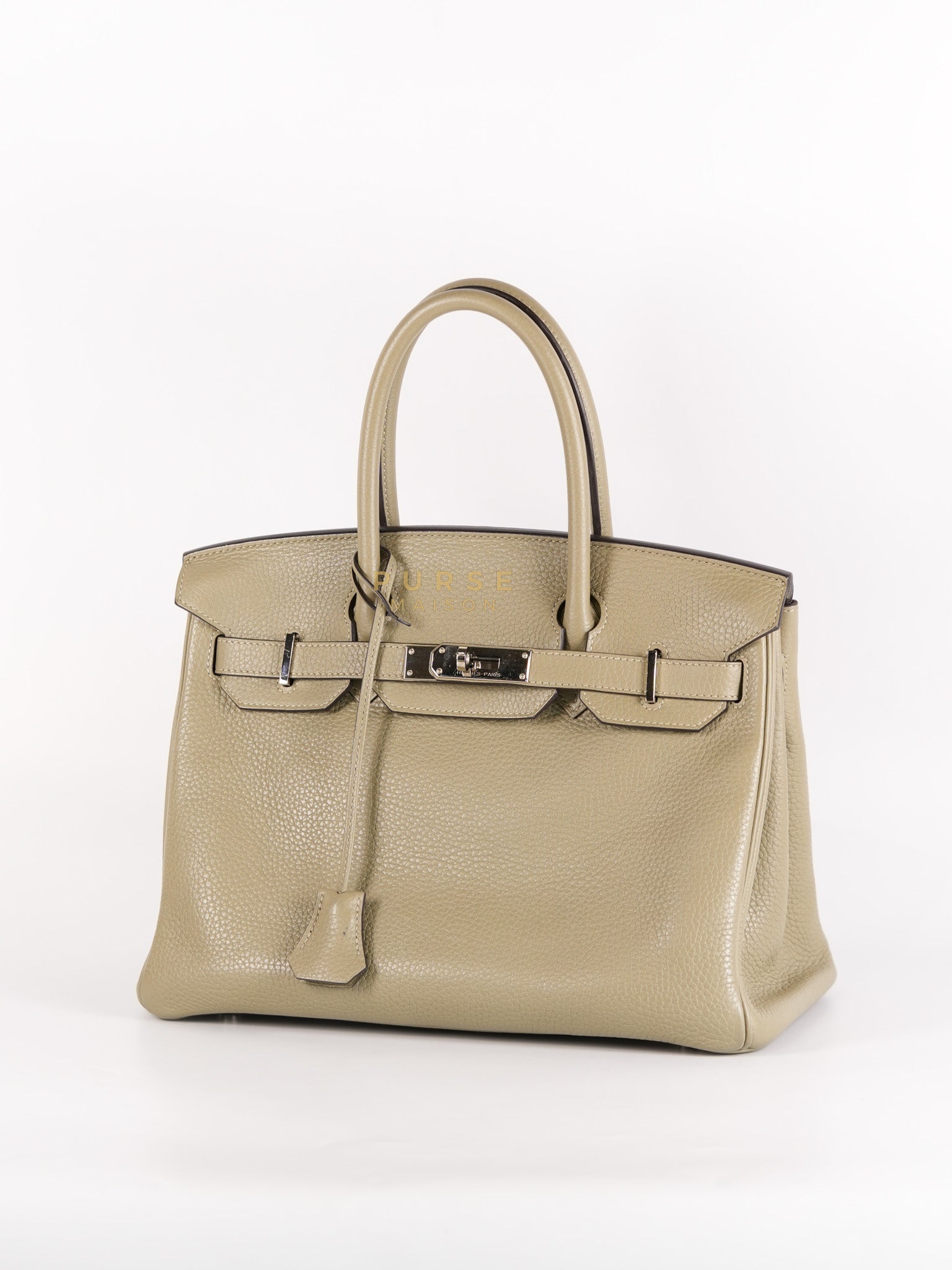 Birkin 30 in Sauge Togo Leather & Palladium Hardware Stamp A (2017) | Purse Maison Luxury Bags Shop