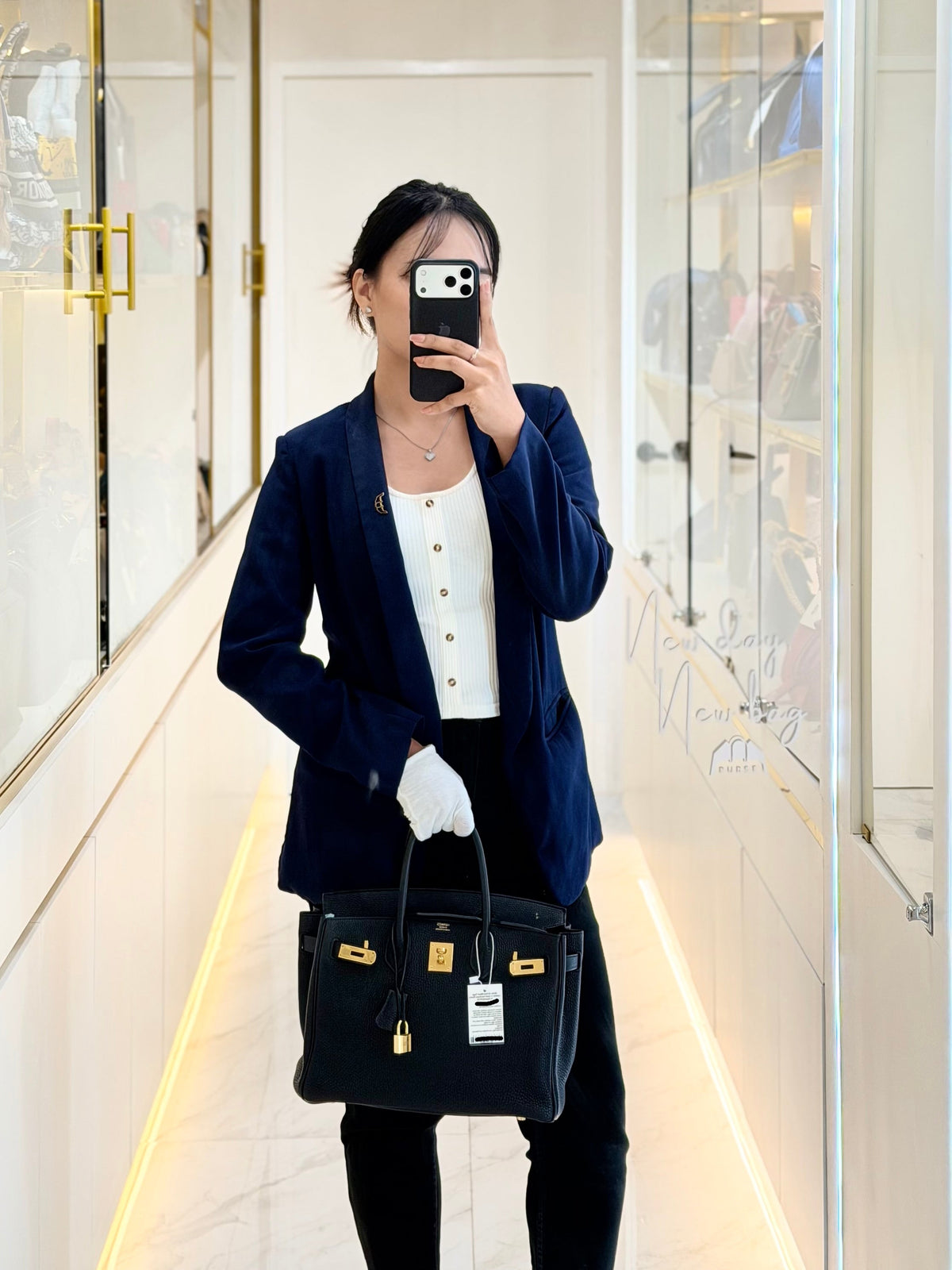 Birkin 30 Noir/Black Togo Leather in Gold Hardware Stamp N Square(2010) | Purse Maison Luxury Bags Shop