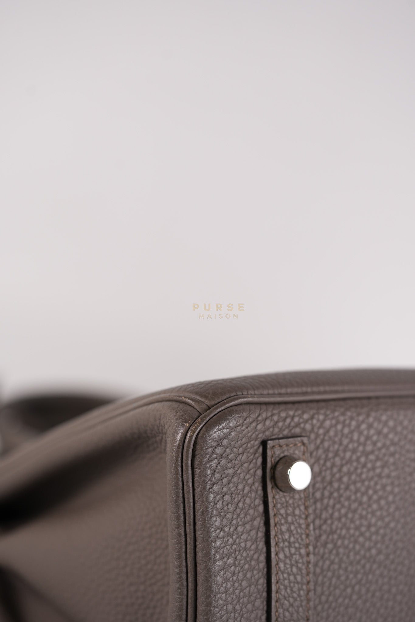 Birkin 30 Retourne Etain Togo Leather and Palladium Hardware Stamp X (2016) | Purse Maison Luxury Bags Shop