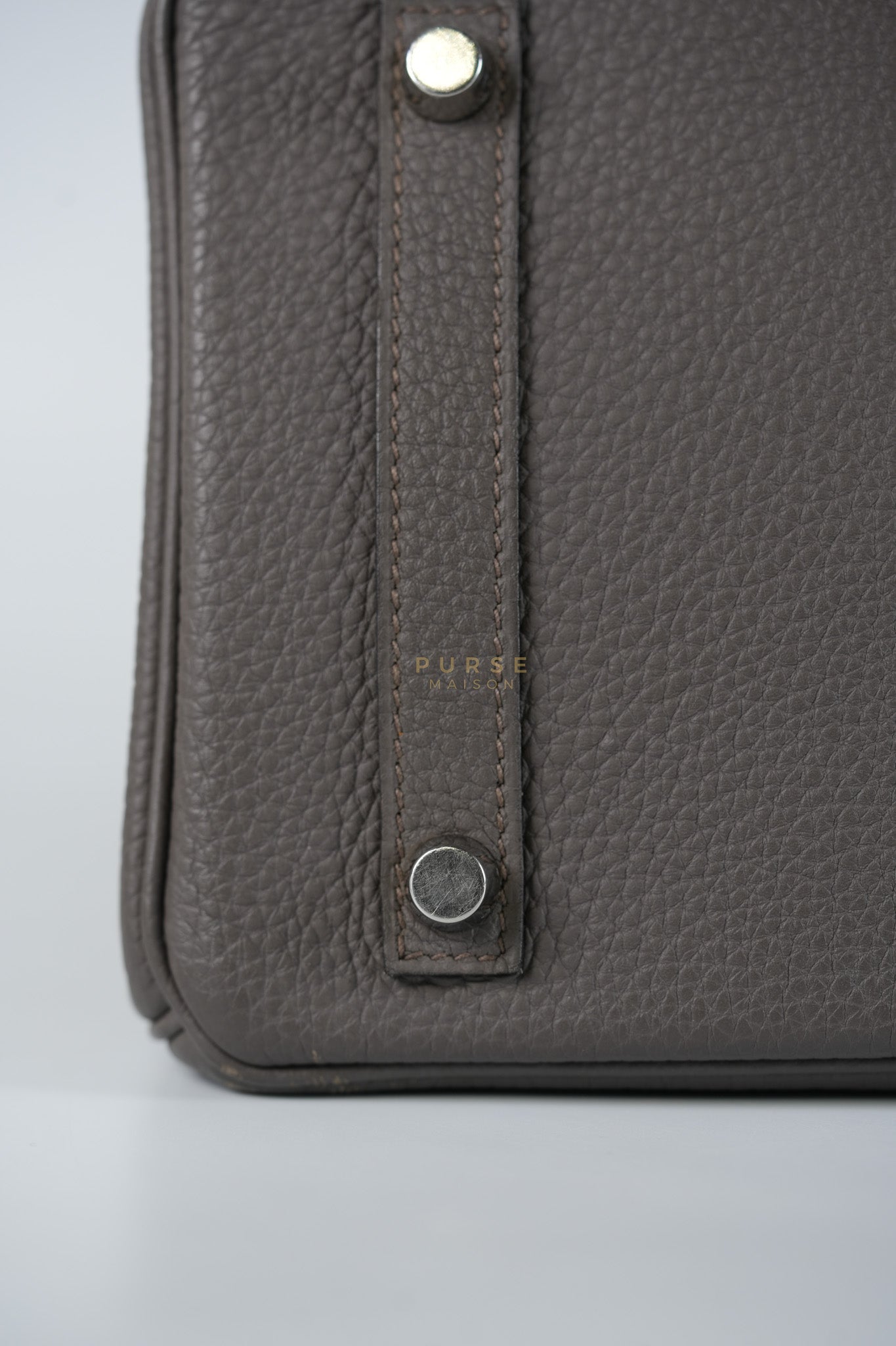 Birkin 30 Retourne Etain Togo Leather and Palladium Hardware Stamp X (2016) | Purse Maison Luxury Bags Shop