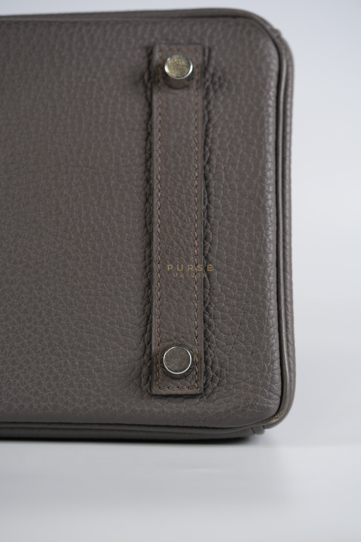 Birkin 30 Retourne Etain Togo Leather and Palladium Hardware Stamp X (2016) | Purse Maison Luxury Bags Shop