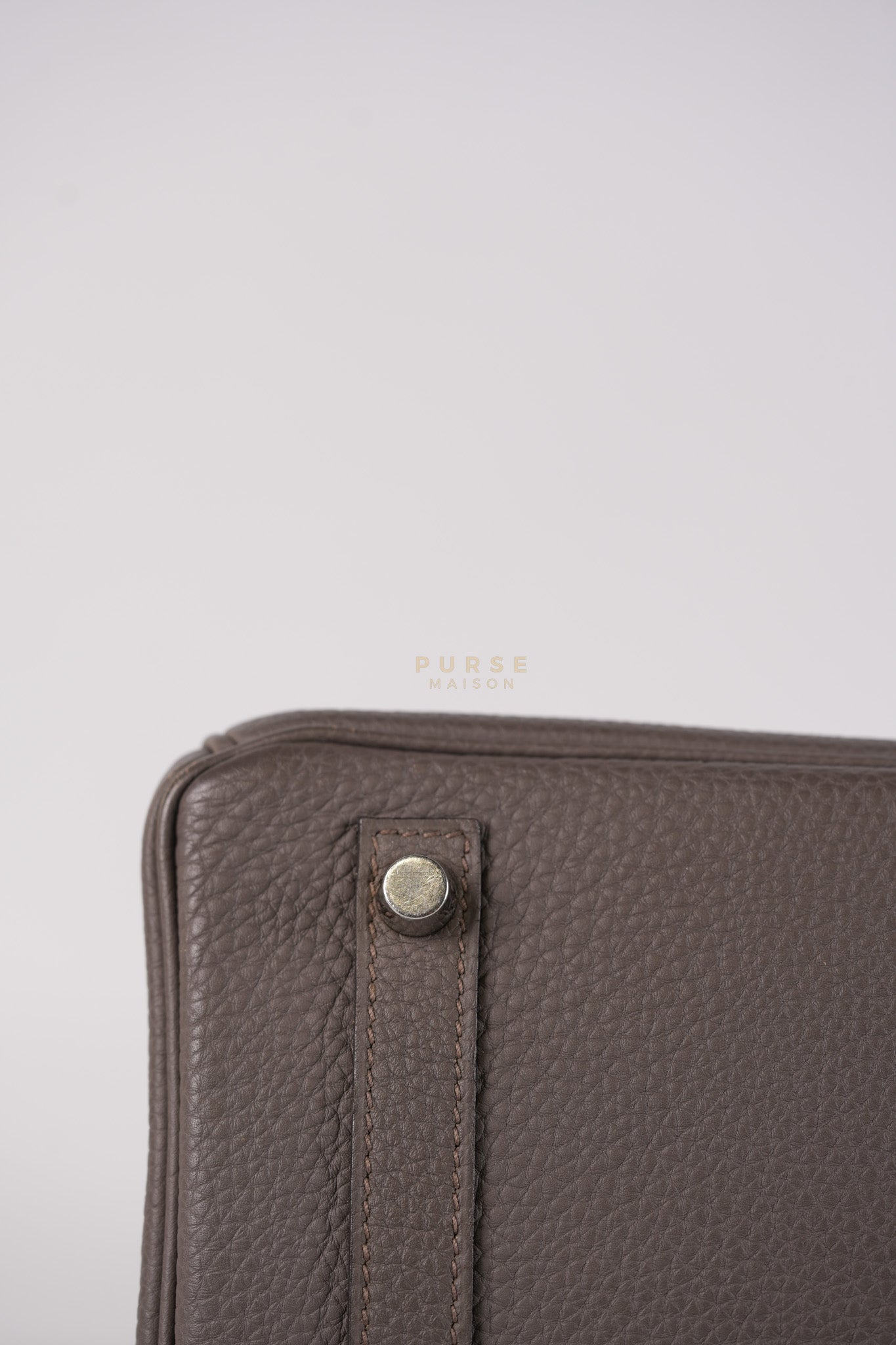 Birkin 30 Retourne Etain Togo Leather and Palladium Hardware Stamp X (2016) | Purse Maison Luxury Bags Shop