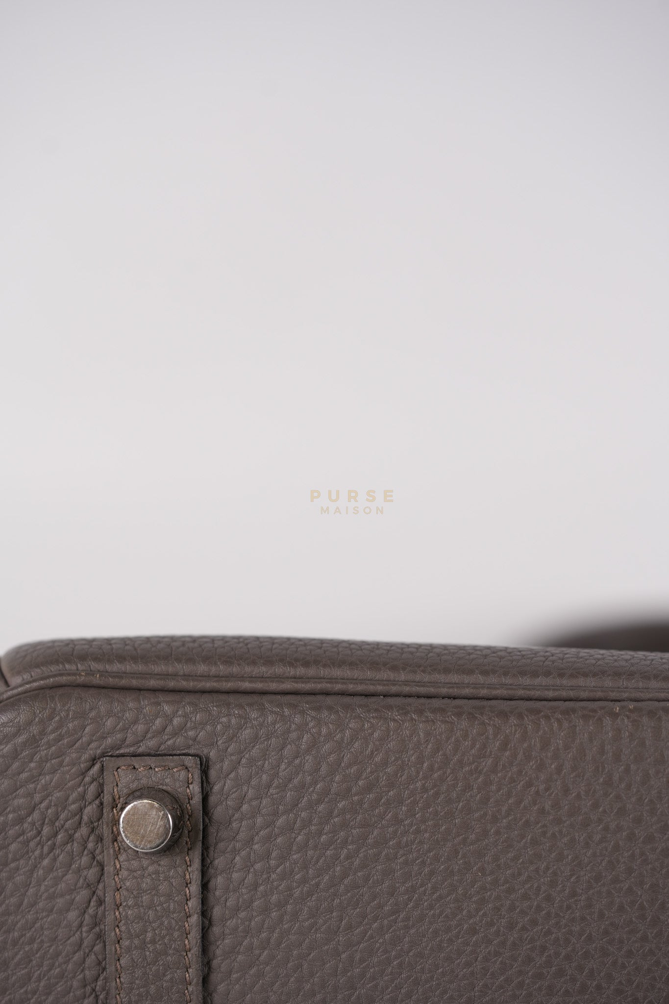 Birkin 30 Retourne Etain Togo Leather and Palladium Hardware Stamp X (2016) | Purse Maison Luxury Bags Shop