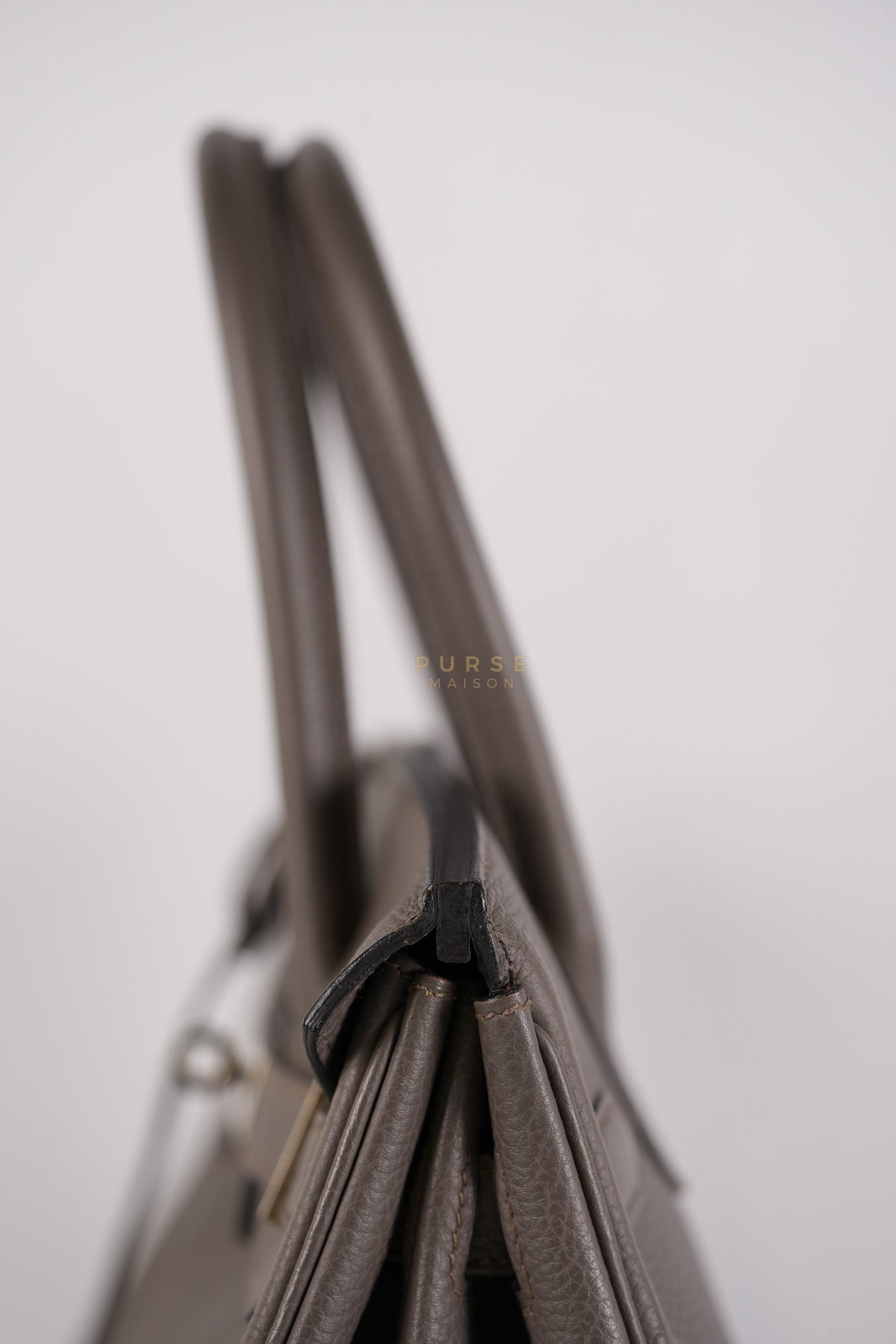 Birkin 30 Retourne Etain Togo Leather and Palladium Hardware Stamp X (2016) | Purse Maison Luxury Bags Shop