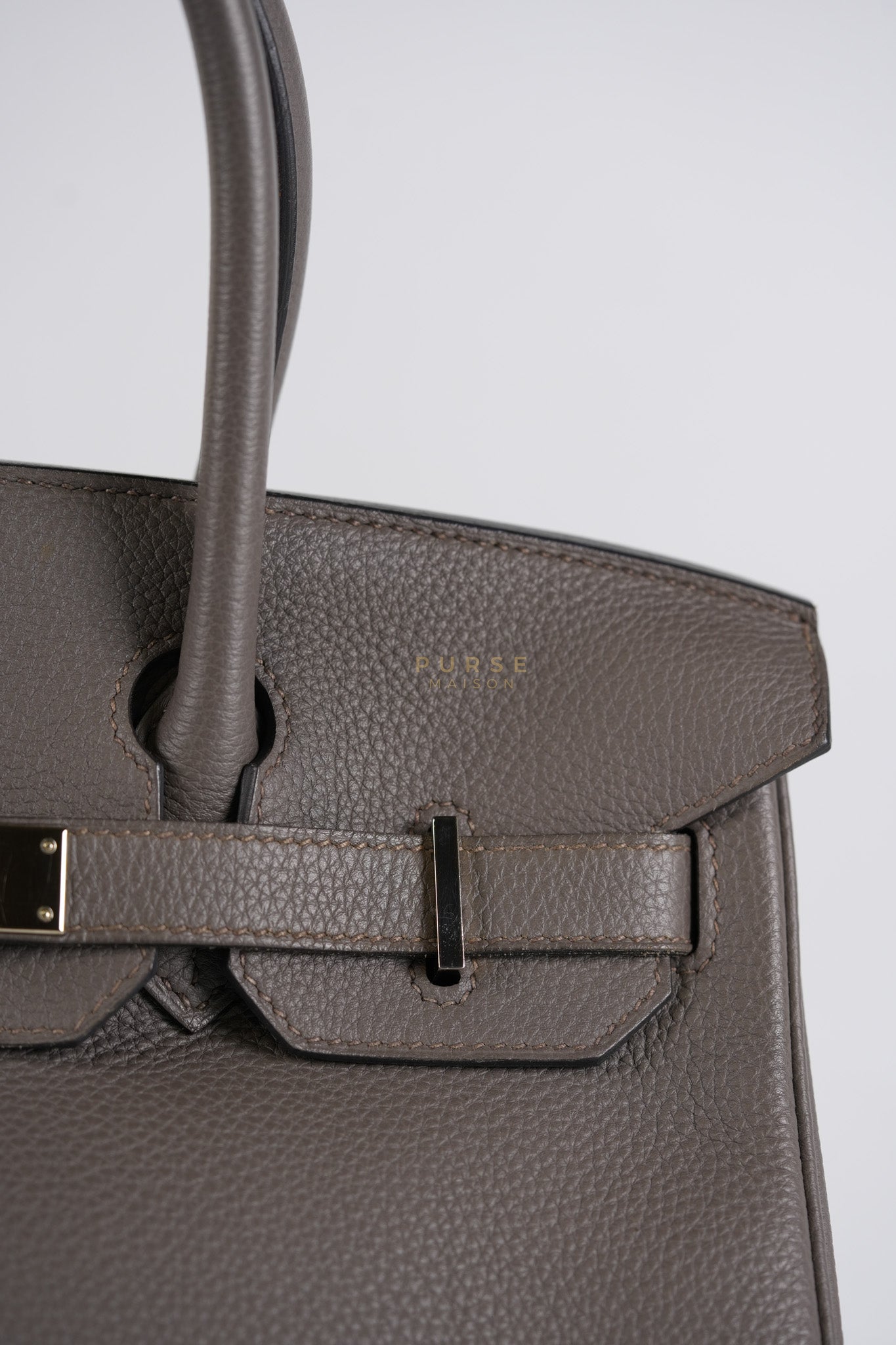 Birkin 30 Retourne Etain Togo Leather and Palladium Hardware Stamp X (2016) | Purse Maison Luxury Bags Shop