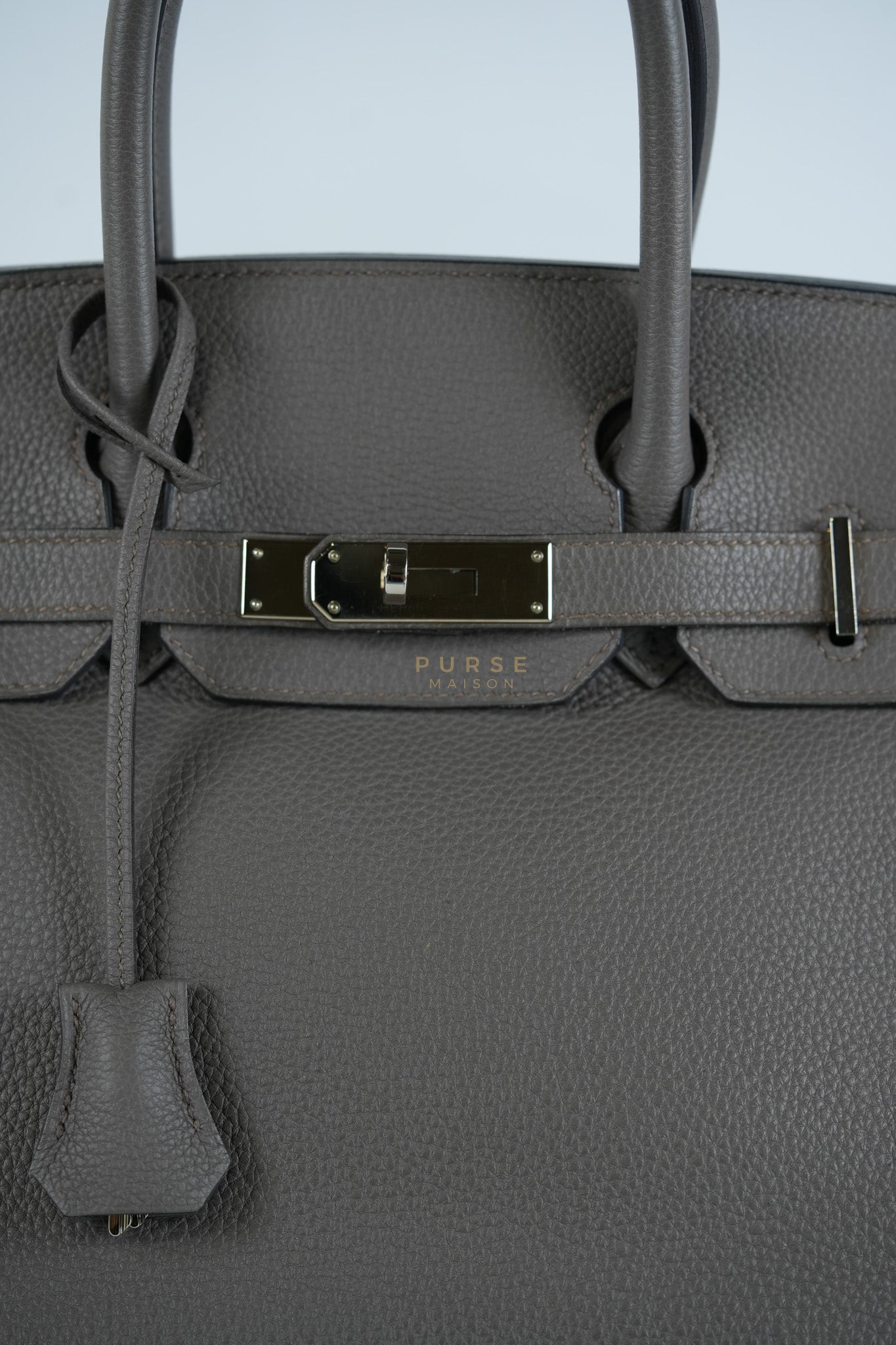 Birkin 30 Retourne Etain Togo Leather and Palladium Hardware Stamp X (2016) | Purse Maison Luxury Bags Shop