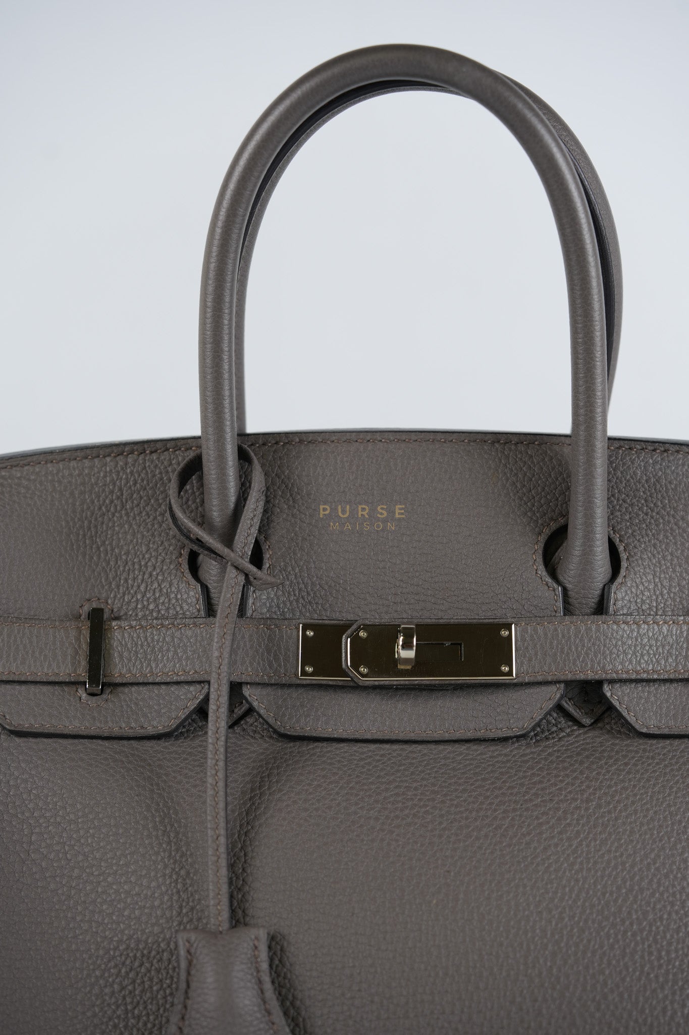 Birkin 30 Retourne Etain Togo Leather and Palladium Hardware Stamp X (2016) | Purse Maison Luxury Bags Shop