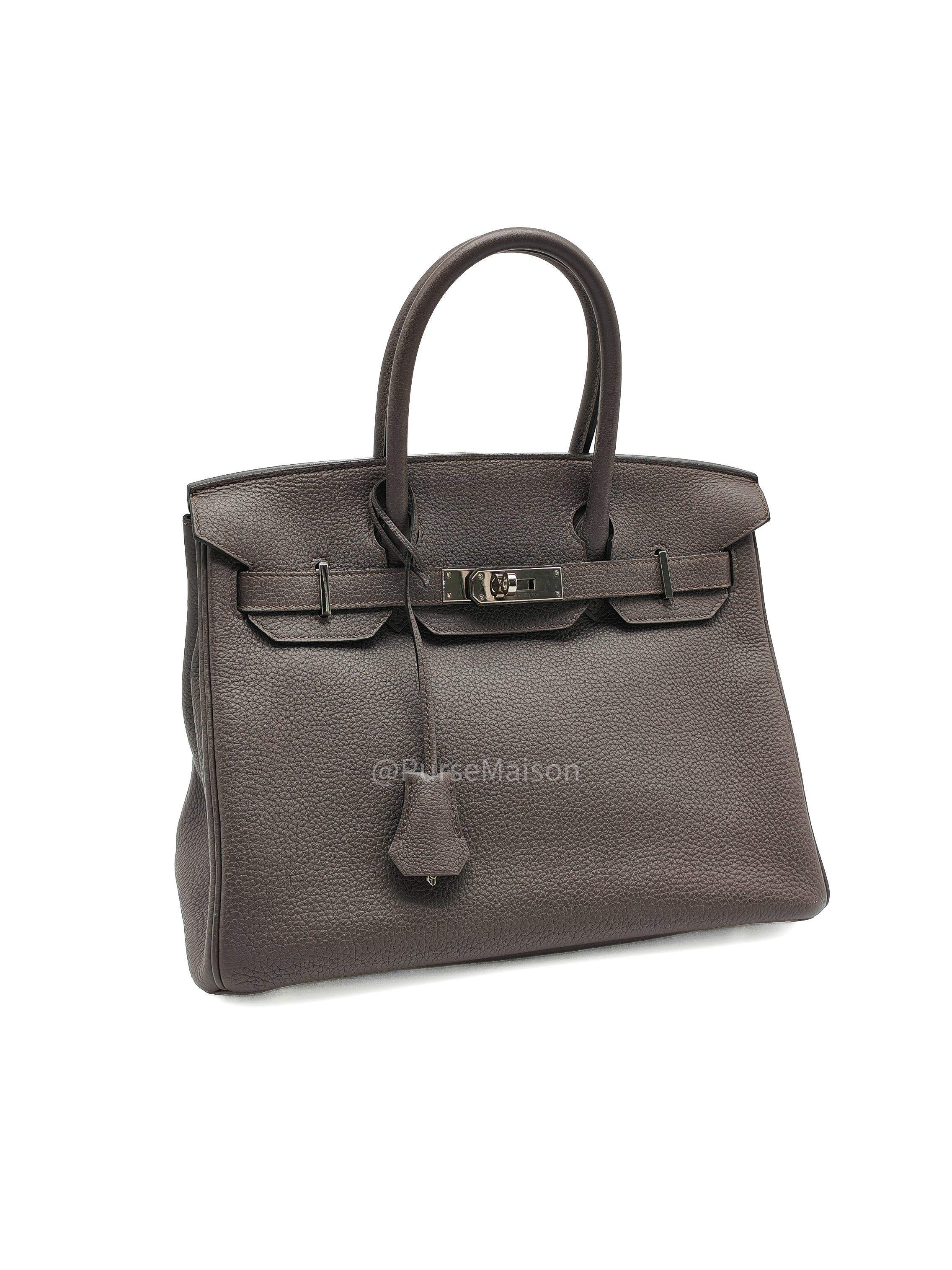 Birkin 30 Retourne Etain Togo Leather and Palladium Hardware Stamp X (2016) | Purse Maison Luxury Bags Shop