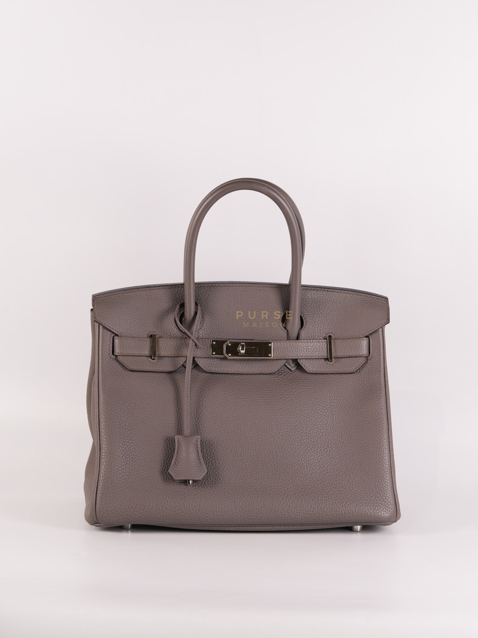 Birkin 30 Retourne Etain Togo Leather and Palladium Hardware Stamp X (2016) | Purse Maison Luxury Bags Shop