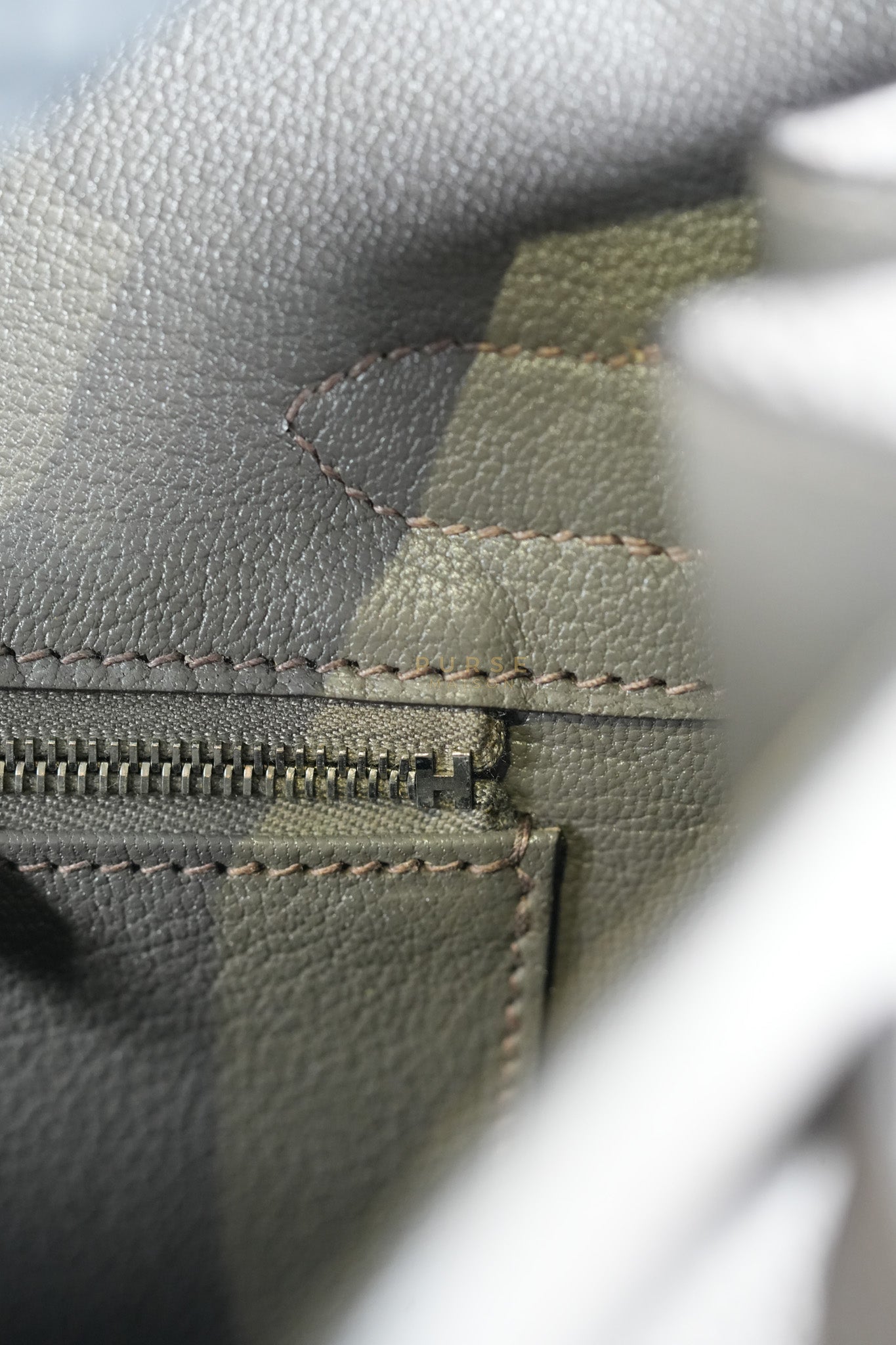 Birkin 30 Retourne Etain Togo Leather and Palladium Hardware Stamp X (2016) | Purse Maison Luxury Bags Shop