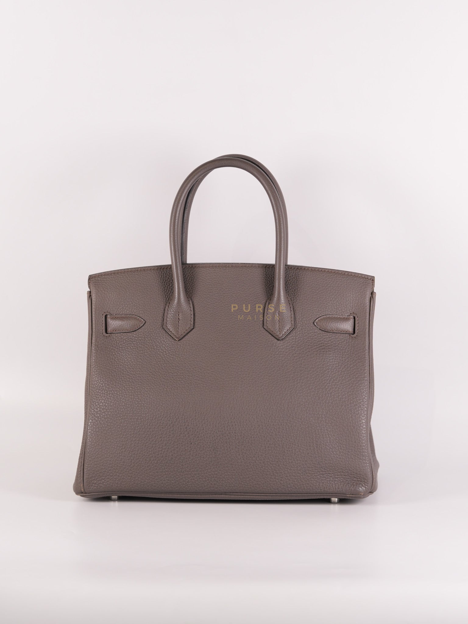 Birkin 30 Retourne Etain Togo Leather and Palladium Hardware Stamp X (2016) | Purse Maison Luxury Bags Shop