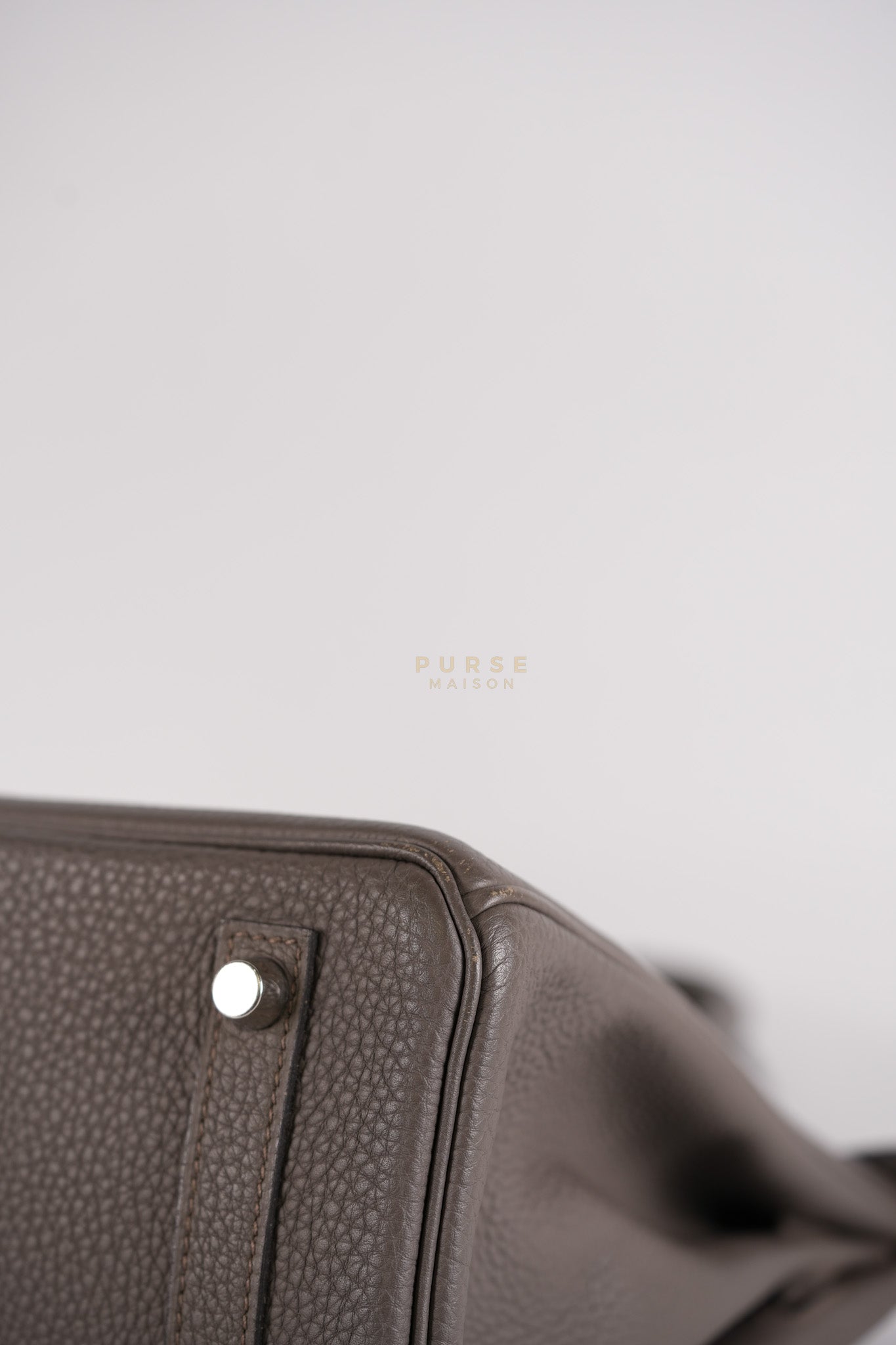 Birkin 30 Retourne Etain Togo Leather and Palladium Hardware Stamp X (2016) | Purse Maison Luxury Bags Shop