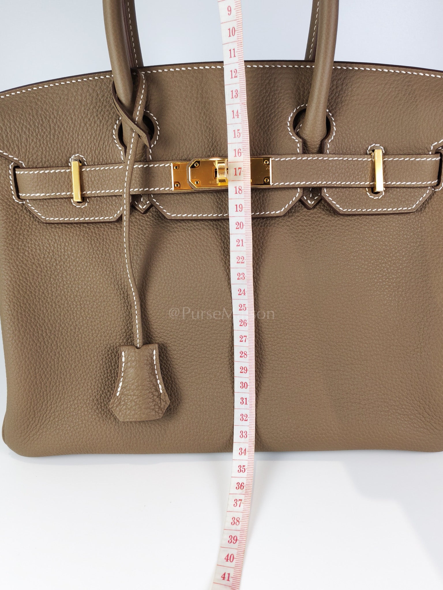 Birkin 30 Retourne Etoupe in Togo Leather and Gold Hardware Stamp W (2024) | Purse Maison Luxury Bags Shop