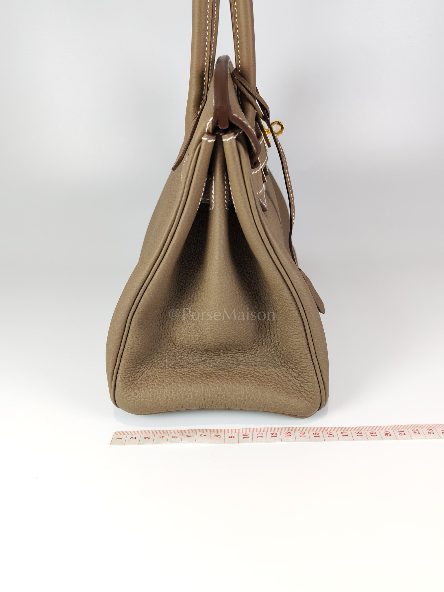 Birkin 30 Retourne Etoupe in Togo Leather and Gold Hardware Stamp W (2024) | Purse Maison Luxury Bags Shop