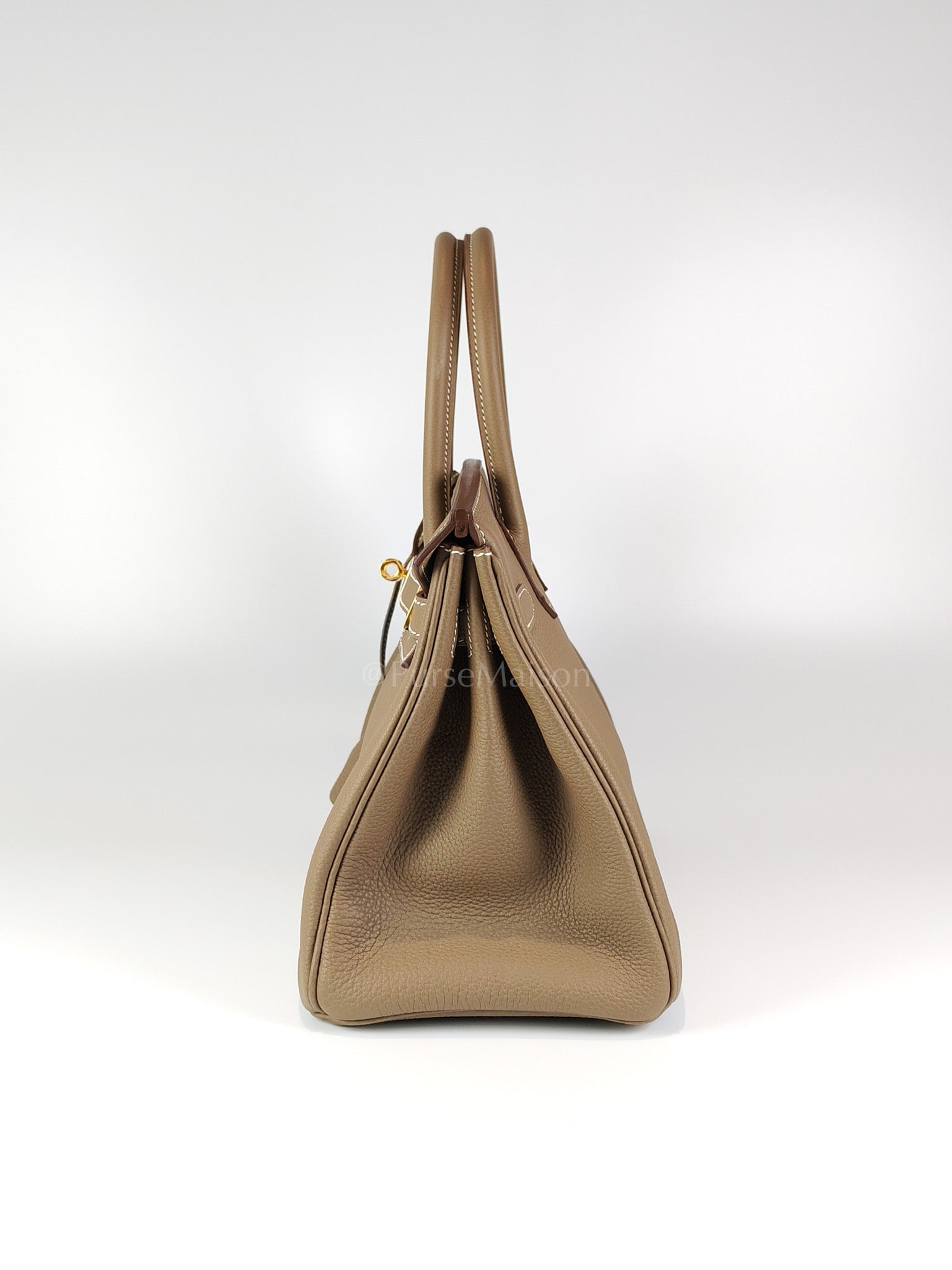 Birkin 30 Retourne Etoupe in Togo Leather and Gold Hardware Stamp W (2024) | Purse Maison Luxury Bags Shop