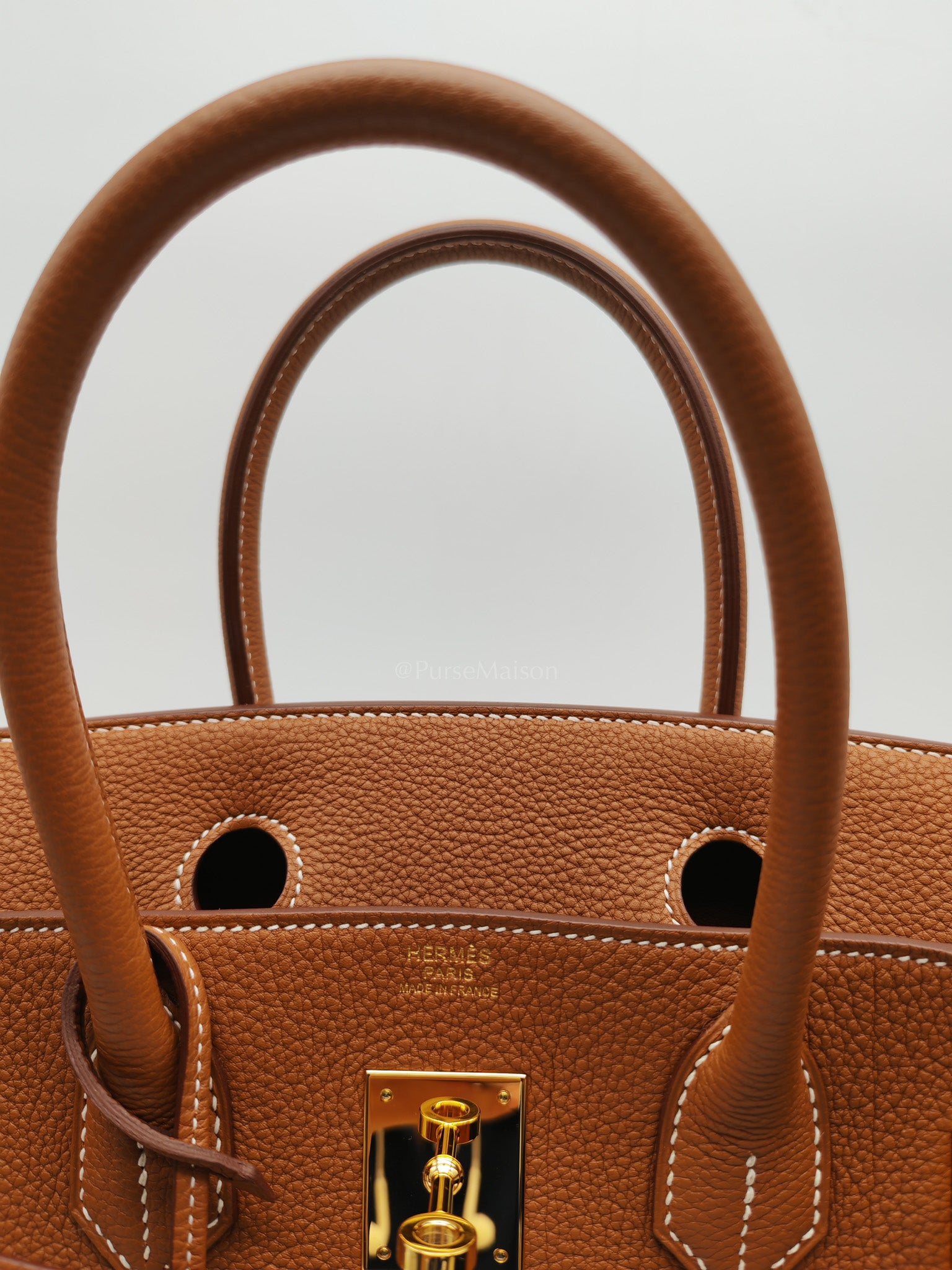 Birkin 30 Retourne Gold in Togo Leather and Gold Hardware Stamp U(2022) | Purse Maison Luxury Bags Shop