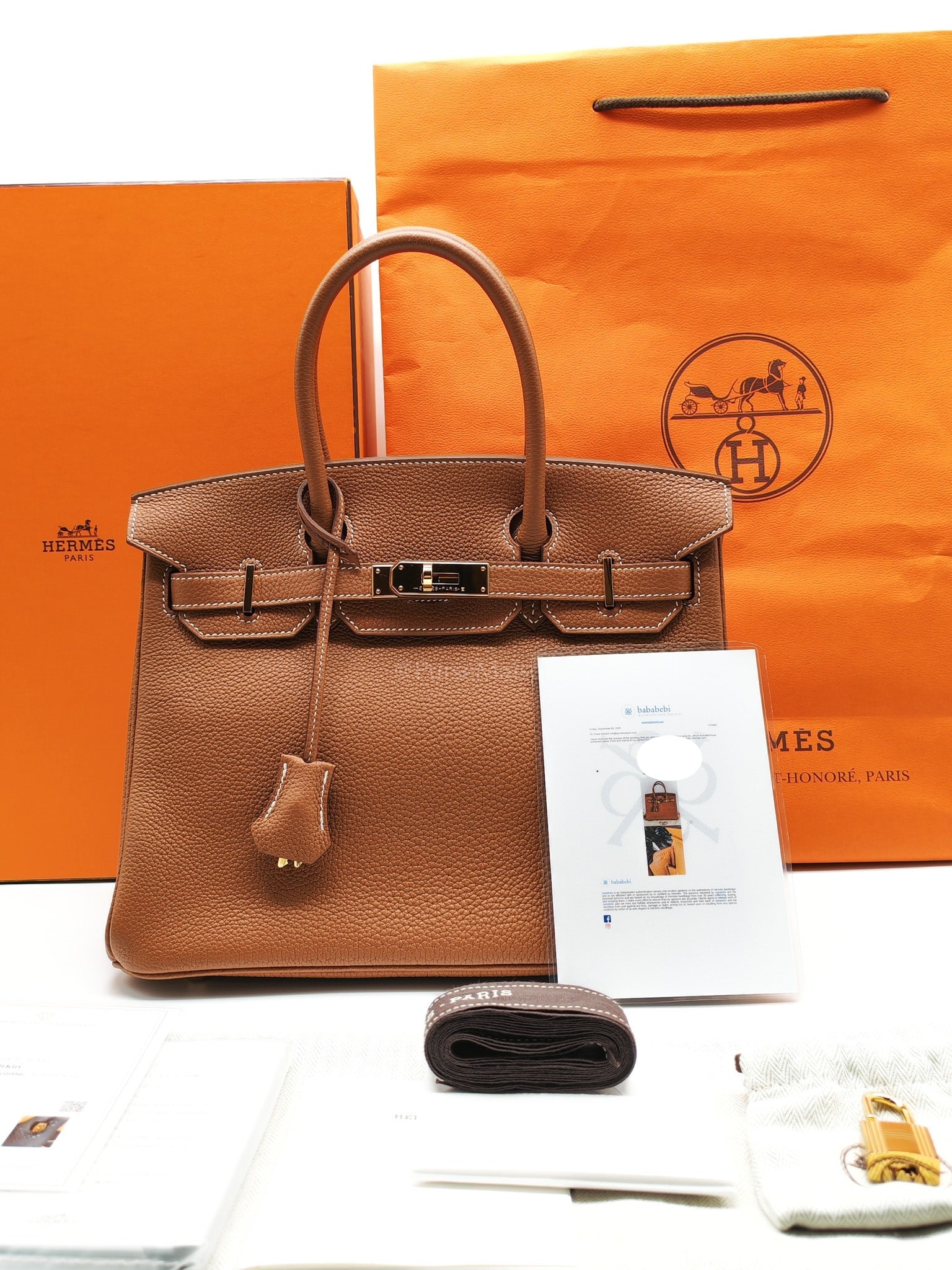 Birkin 30 Retourne Gold in Togo Leather and Gold Hardware Stamp U(2022) | Purse Maison Luxury Bags Shop
