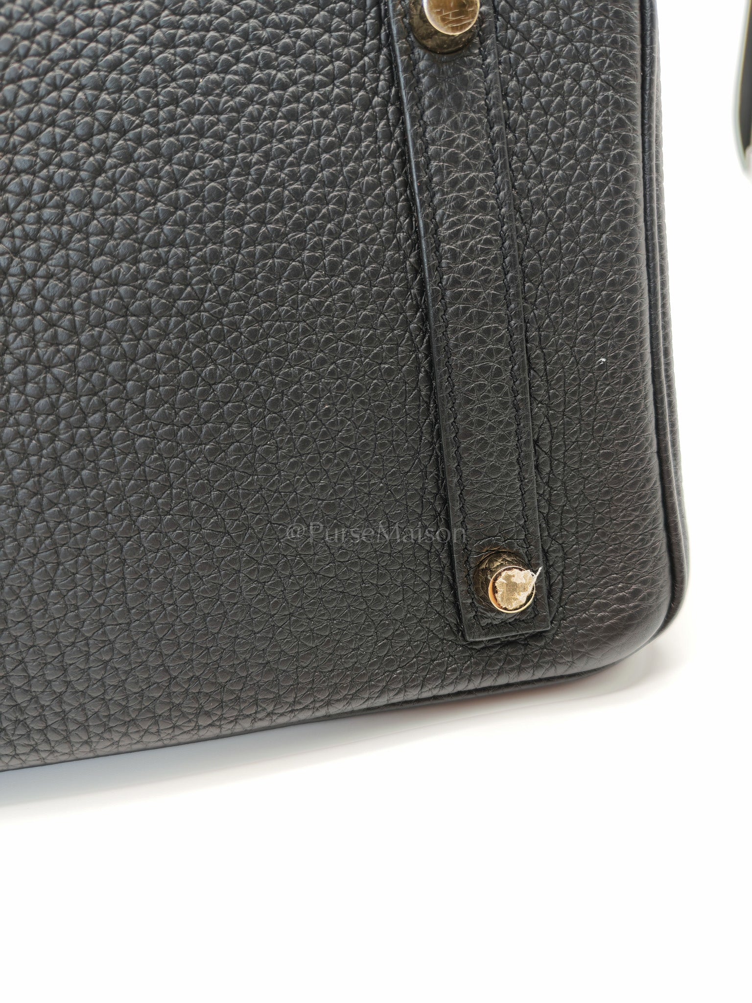 Birkin 30 Retourne in Black Togo Leather and Gold Hardware Stamp Z (2021) | Purse Maison Luxury Bags Shop