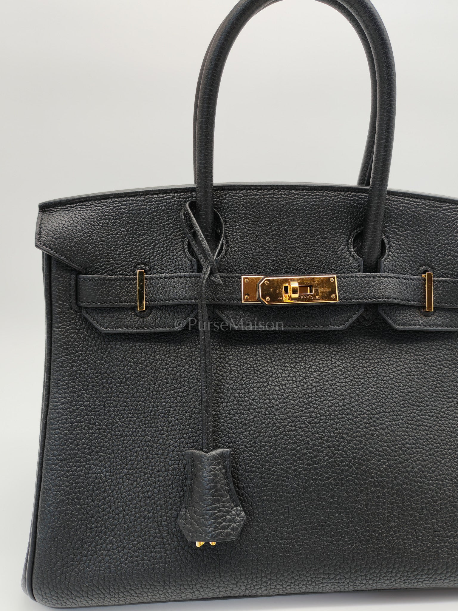 Birkin 30 Retourne in Black Togo Leather and Gold Hardware Stamp Z (2021) | Purse Maison Luxury Bags Shop
