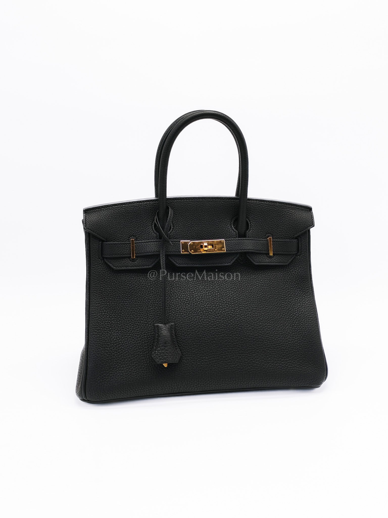 Birkin 30 Retourne in Black Togo Leather and Gold Hardware Stamp Z (2021) | Purse Maison Luxury Bags Shop
