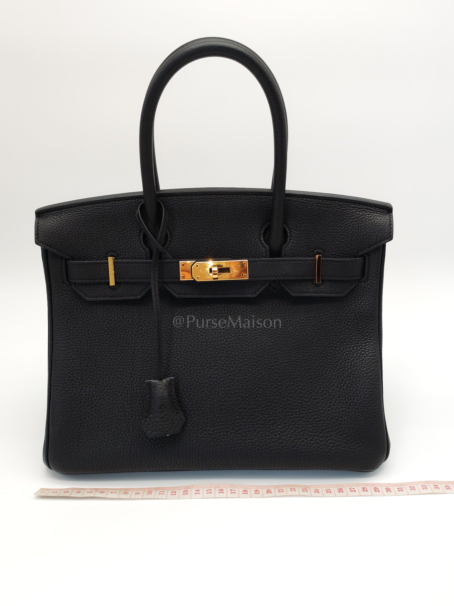 Birkin 30 Retourne in Black Togo Leather and Gold Hardware Stamp Z (2021) | Purse Maison Luxury Bags Shop