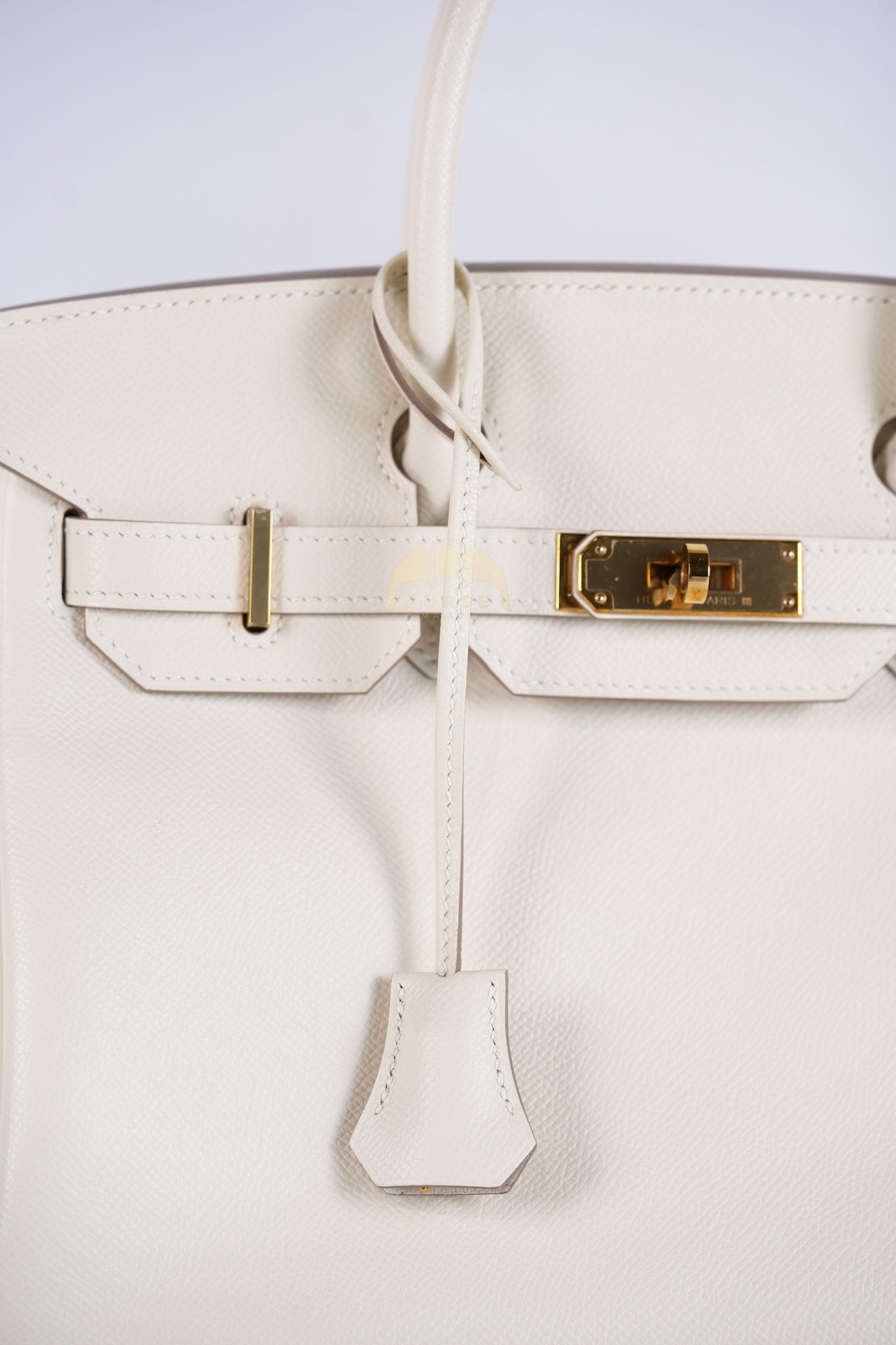 Birkin 30 Retourne in Craie Epsom Leather and Gold Hardware Stamp D (2019) | Purse Maison Luxury Bags Shop