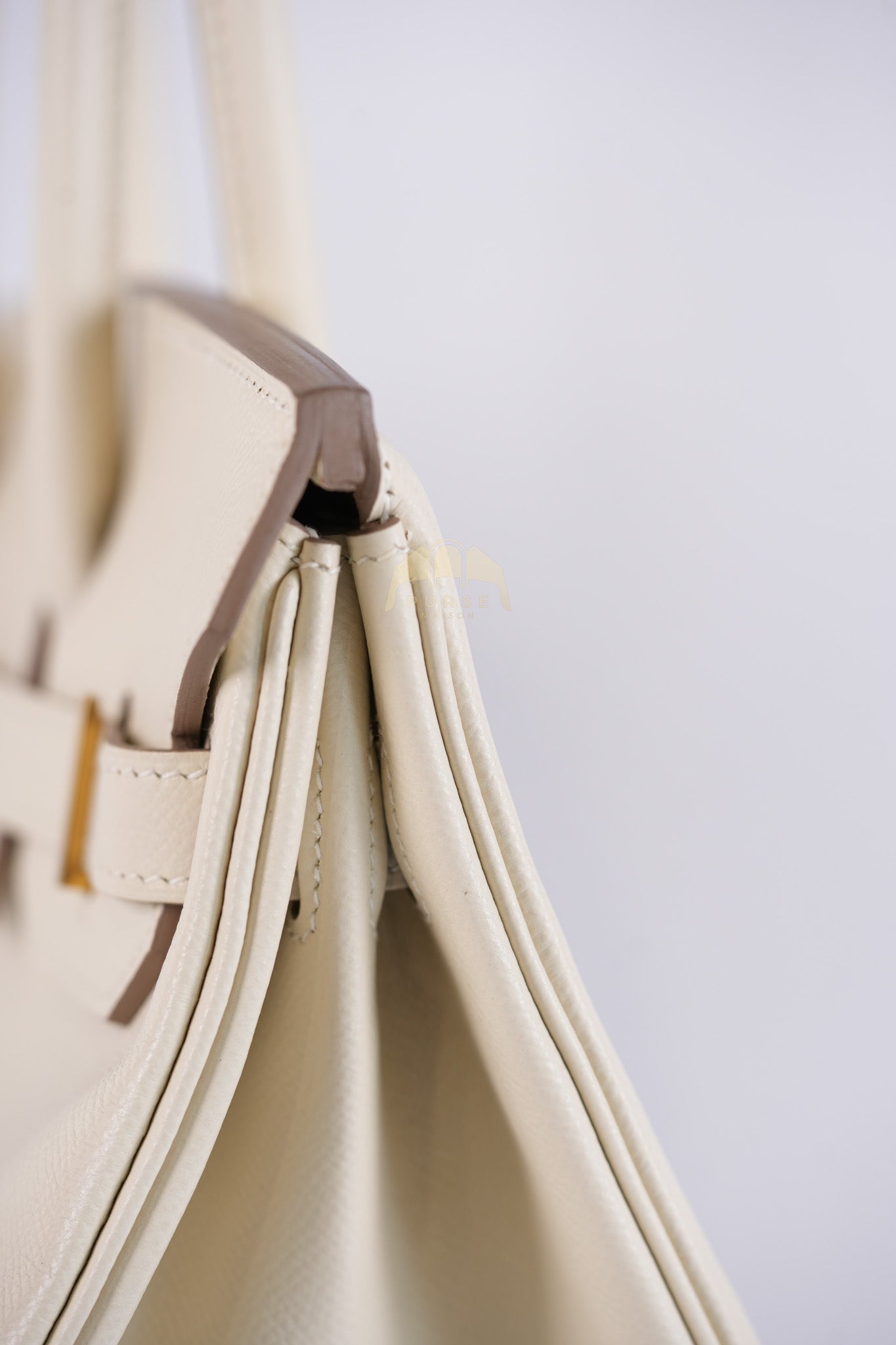 Birkin 30 Retourne in Craie Epsom Leather and Gold Hardware Stamp D (2019) | Purse Maison Luxury Bags Shop