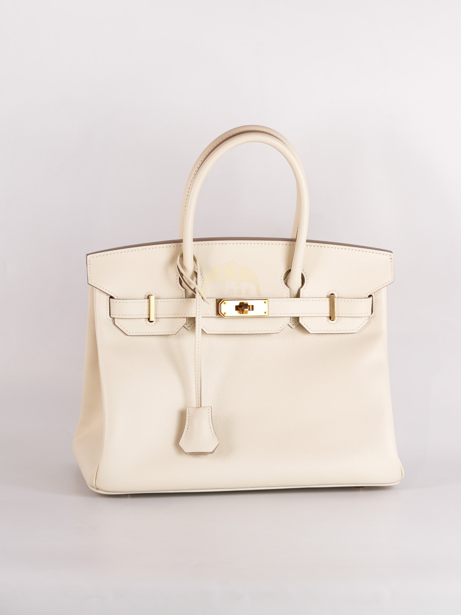 Birkin 30 Retourne in Craie Epsom Leather and Gold Hardware Stamp D (2019) | Purse Maison Luxury Bags Shop