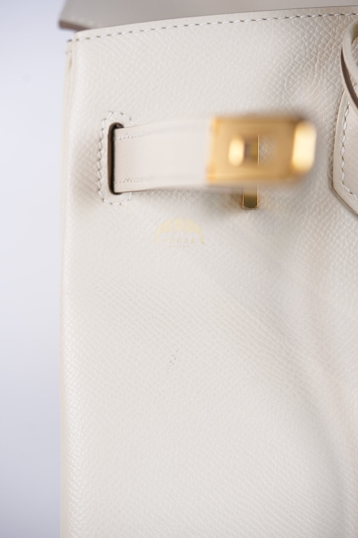 Birkin 30 Retourne in Craie Epsom Leather and Gold Hardware Stamp D (2019) | Purse Maison Luxury Bags Shop