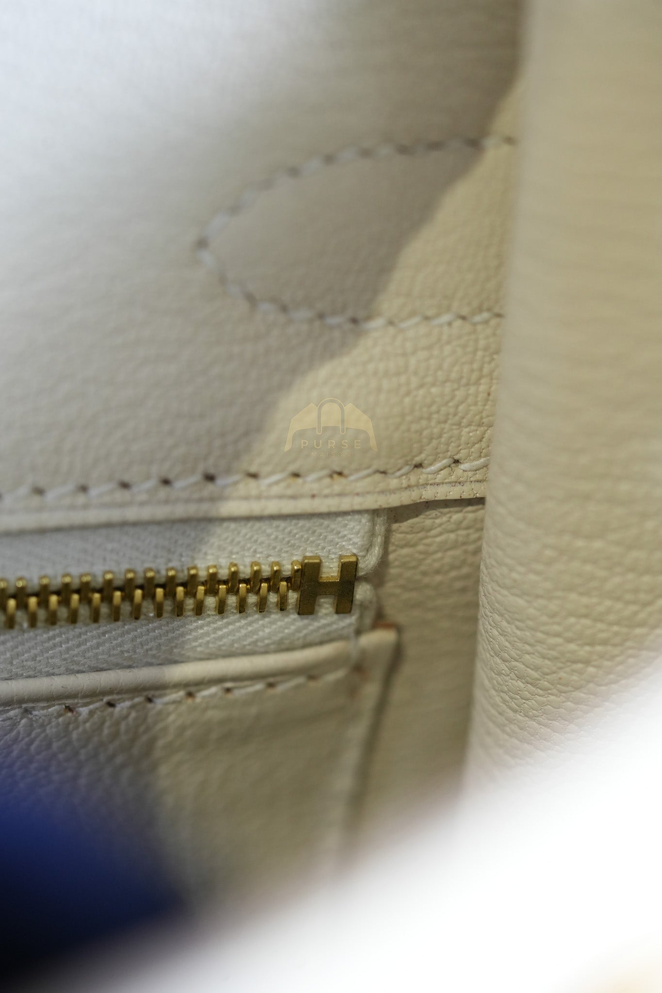 Birkin 30 Retourne in Craie Epsom Leather and Gold Hardware Stamp D (2019) | Purse Maison Luxury Bags Shop