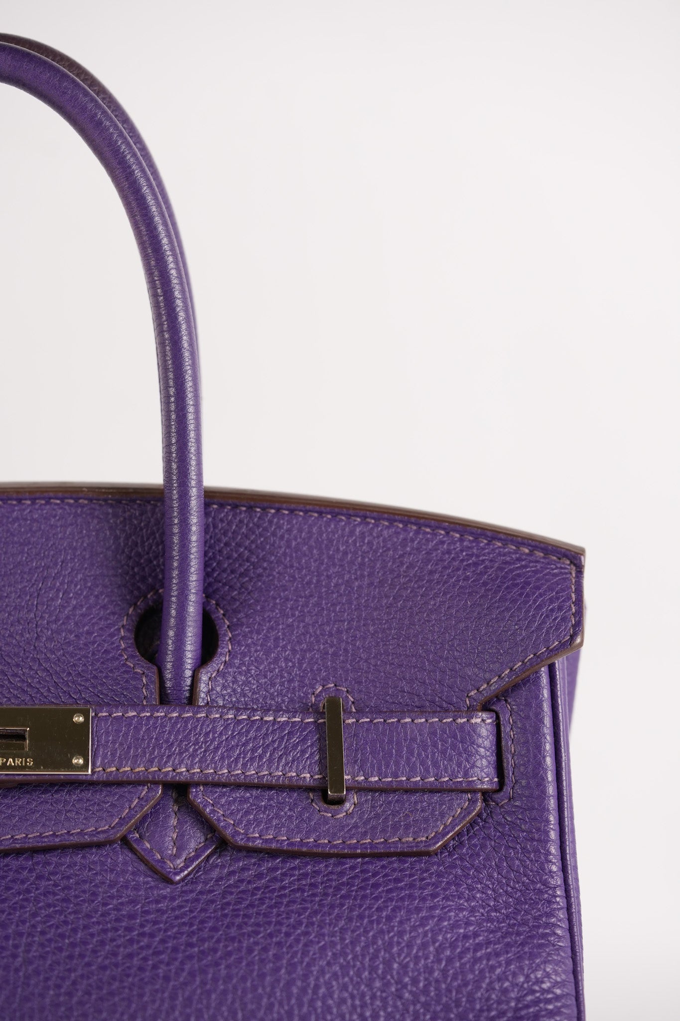 Birkin 30 Retourne in Purple Togo Leather and Palladium Square N (2010) | Purse Maison Luxury Bags Shop