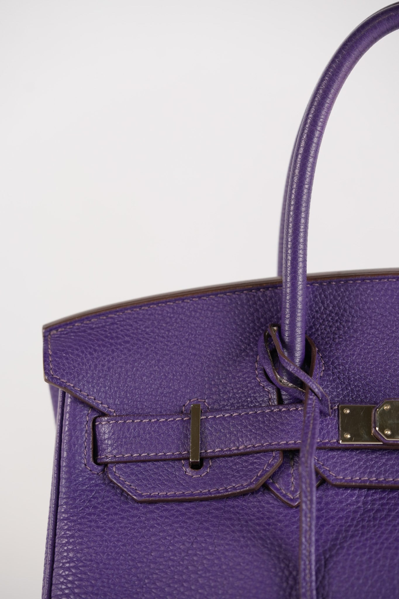 Birkin 30 Retourne in Purple Togo Leather and Palladium Square N (2010) | Purse Maison Luxury Bags Shop