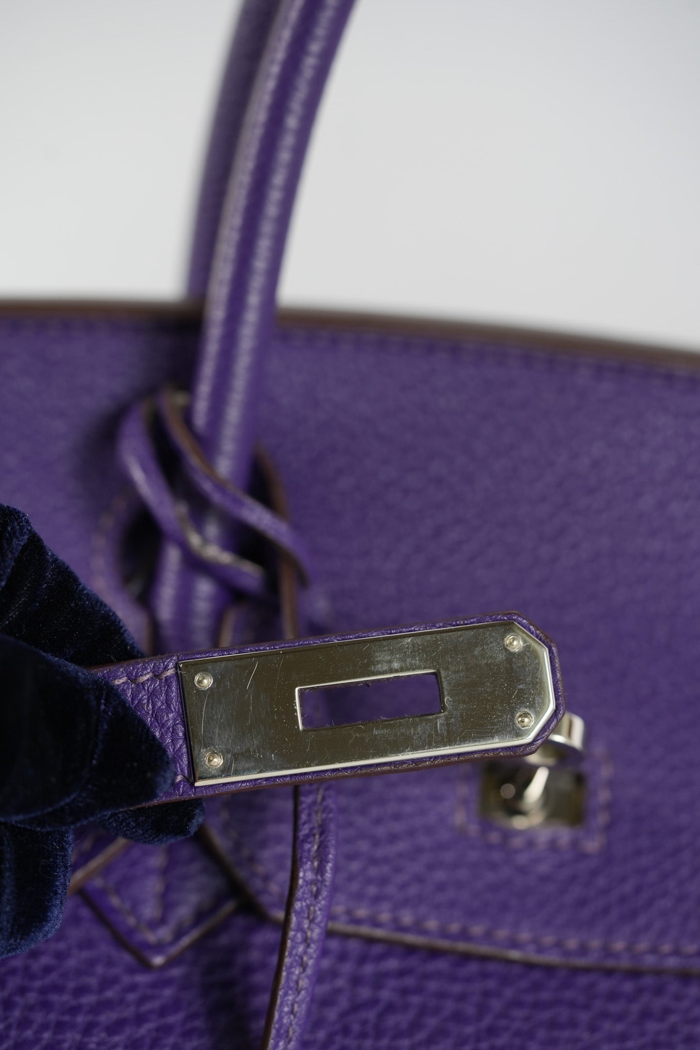 Birkin 30 Retourne in Purple Togo Leather and Palladium Square N (2010) | Purse Maison Luxury Bags Shop