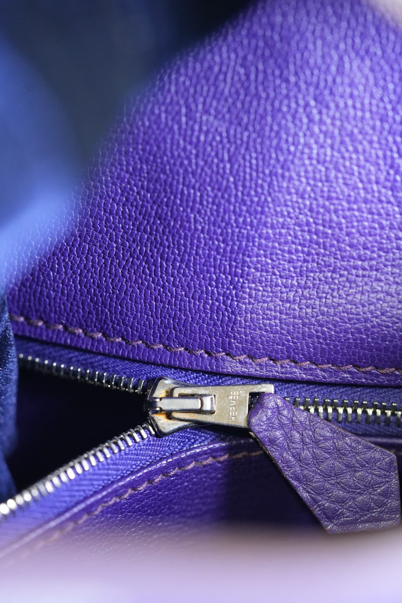Birkin 30 Retourne in Purple Togo Leather and Palladium Square N (2010) | Purse Maison Luxury Bags Shop