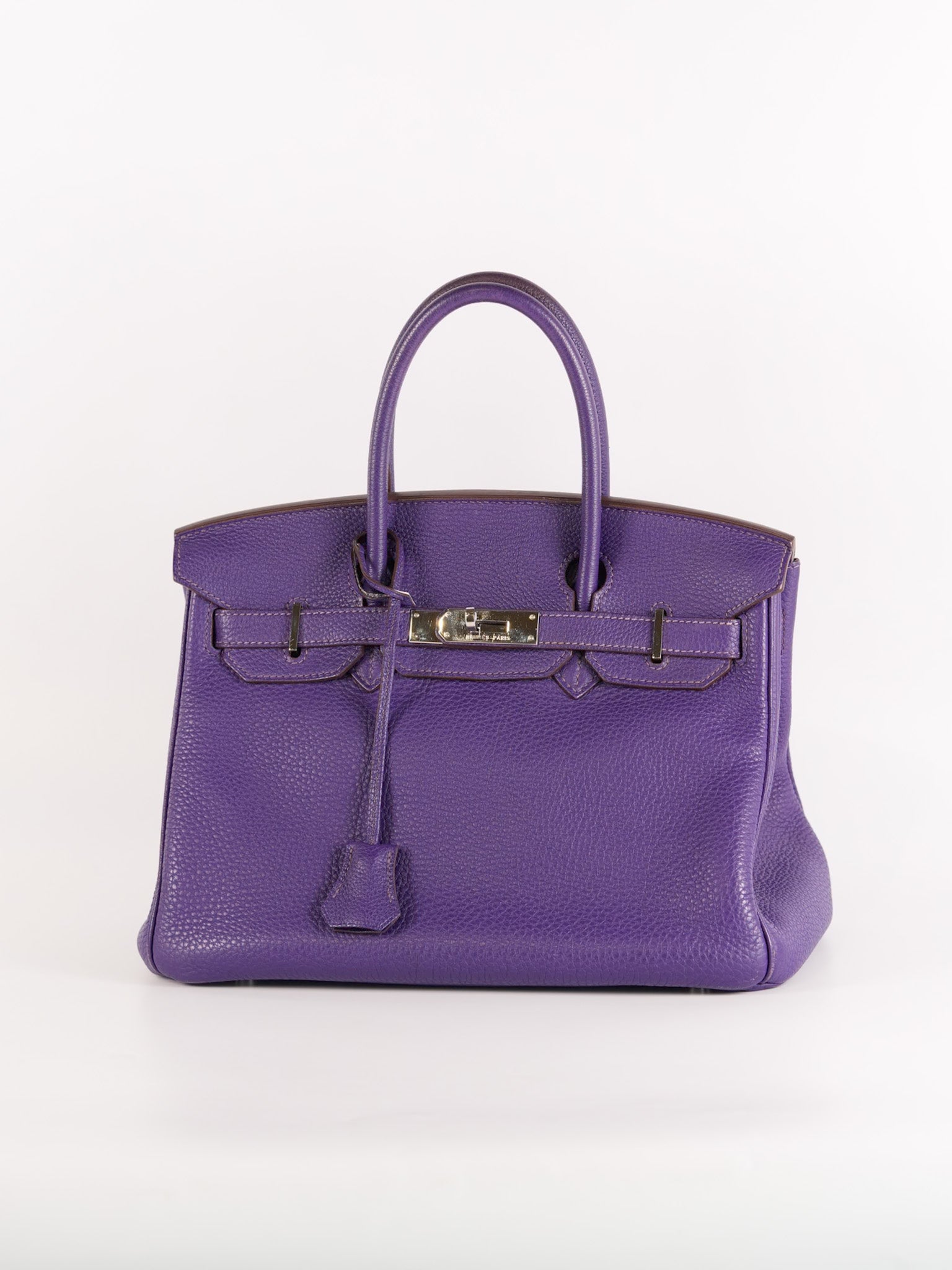 Birkin 30 Retourne in Purple Togo Leather and Palladium Square N (2010) | Purse Maison Luxury Bags Shop