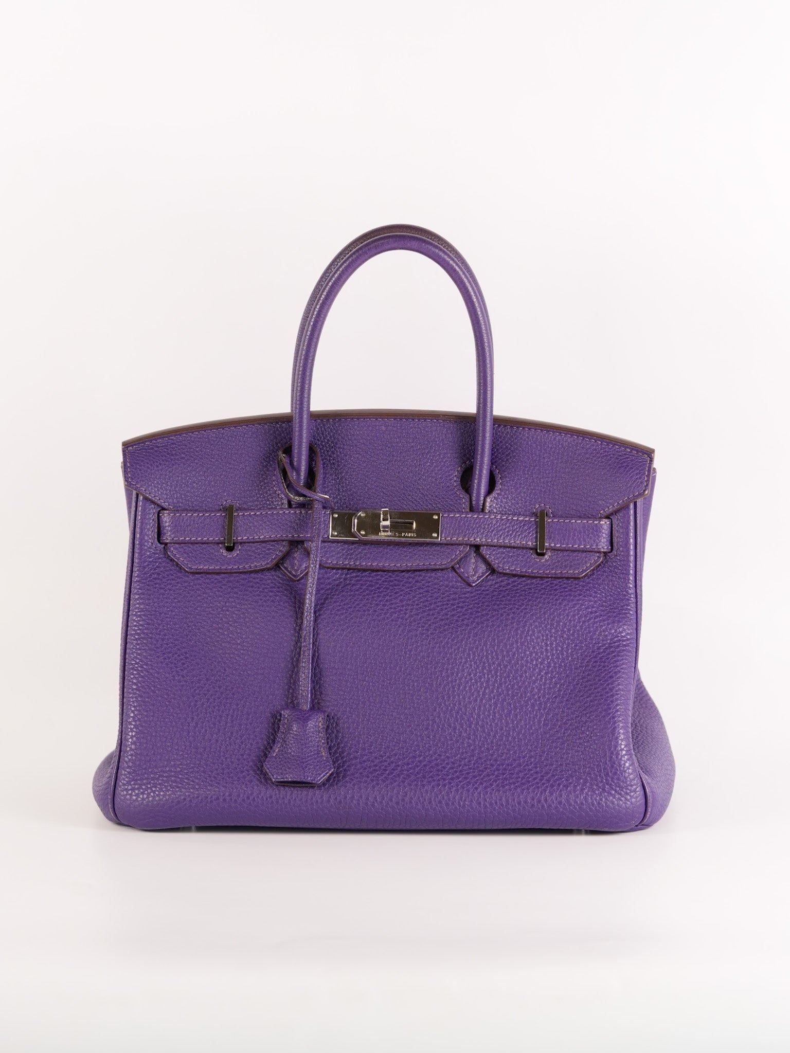 Birkin 30 Retourne in Purple Togo Leather and Palladium Square N (2010) | Purse Maison Luxury Bags Shop