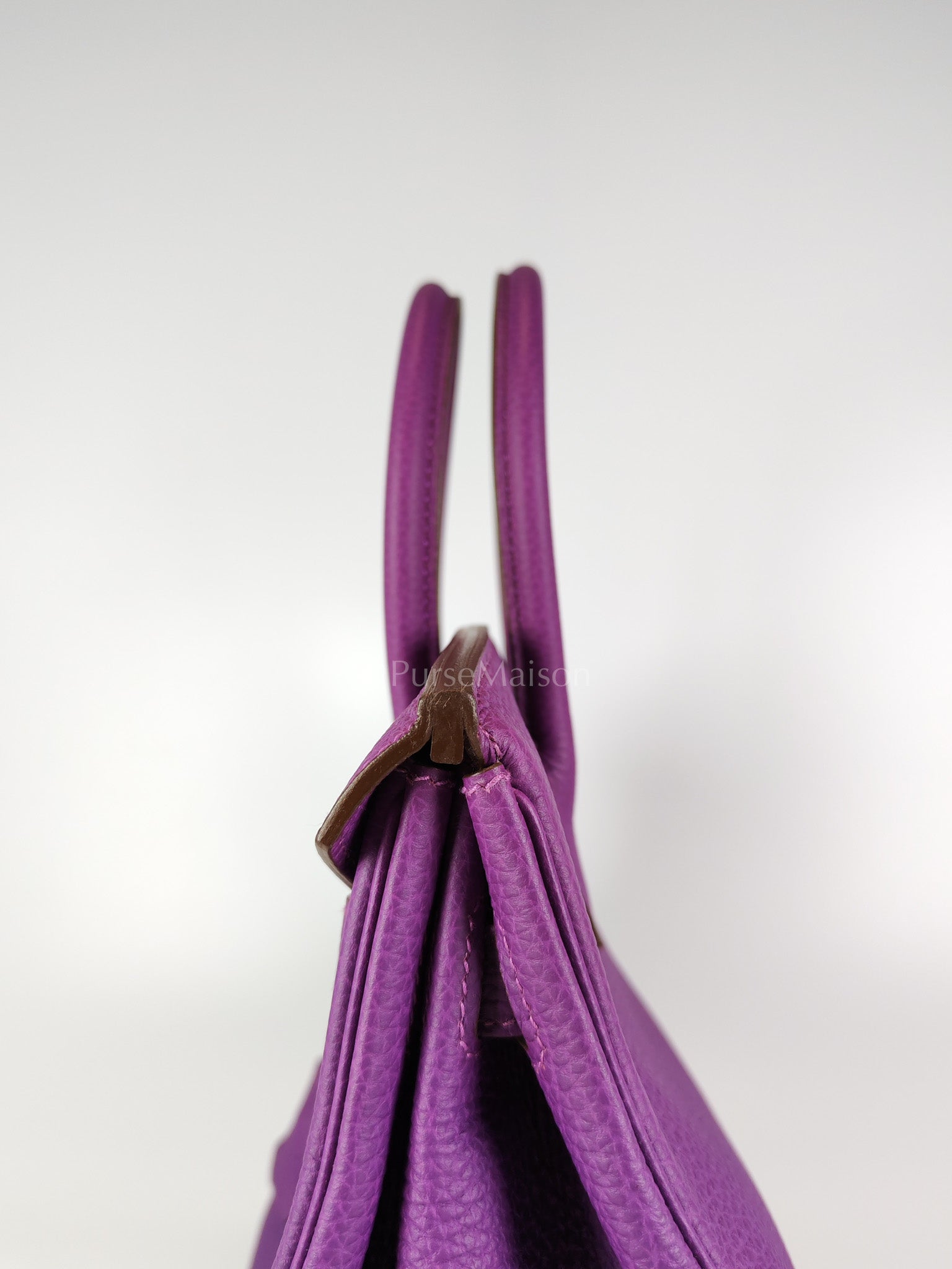 Birkin 30 Retourne in Purple Togo Loeather and Gold Hardware Stamp T (2015) | Purse Maison Luxury Bags Shop