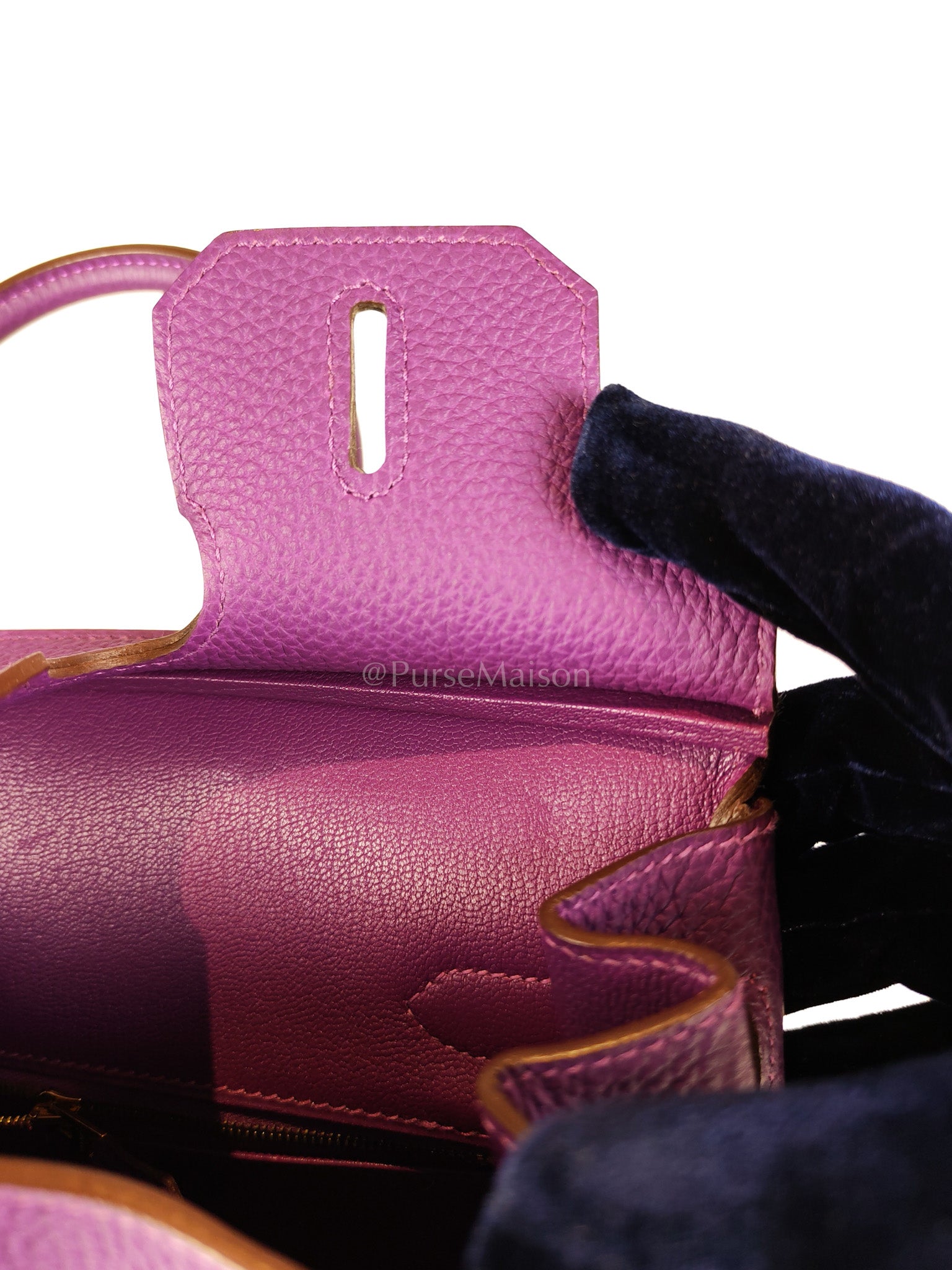 Birkin 30 Retourne in Purple Togo Loeather and Gold Hardware Stamp T (2015) | Purse Maison Luxury Bags Shop