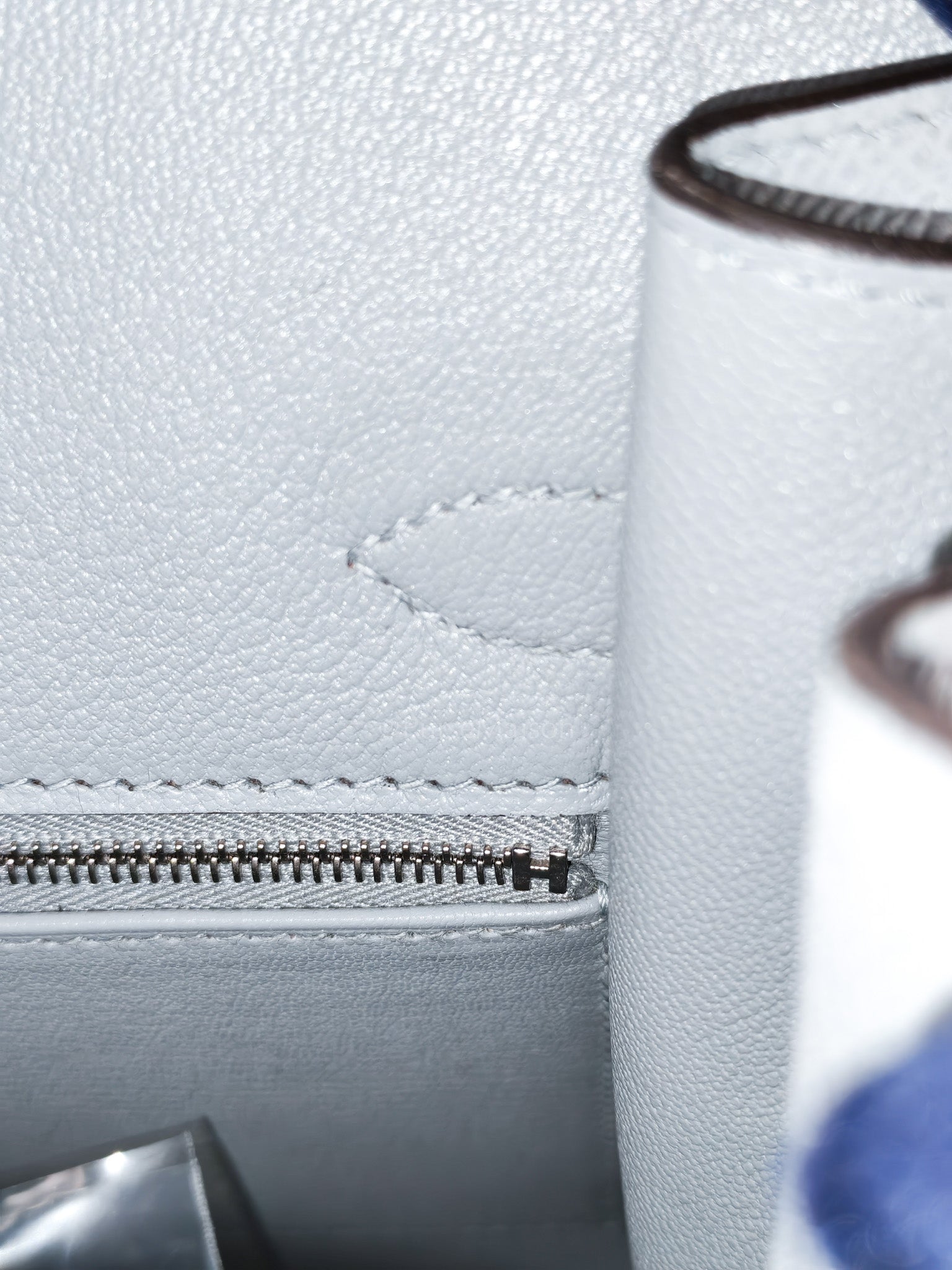 Birkin 30 Sellier in Blue Glacier Epsom Leather and Palladium Hardware Stamp W (2024) | Purse Maison Luxury Bags Shop