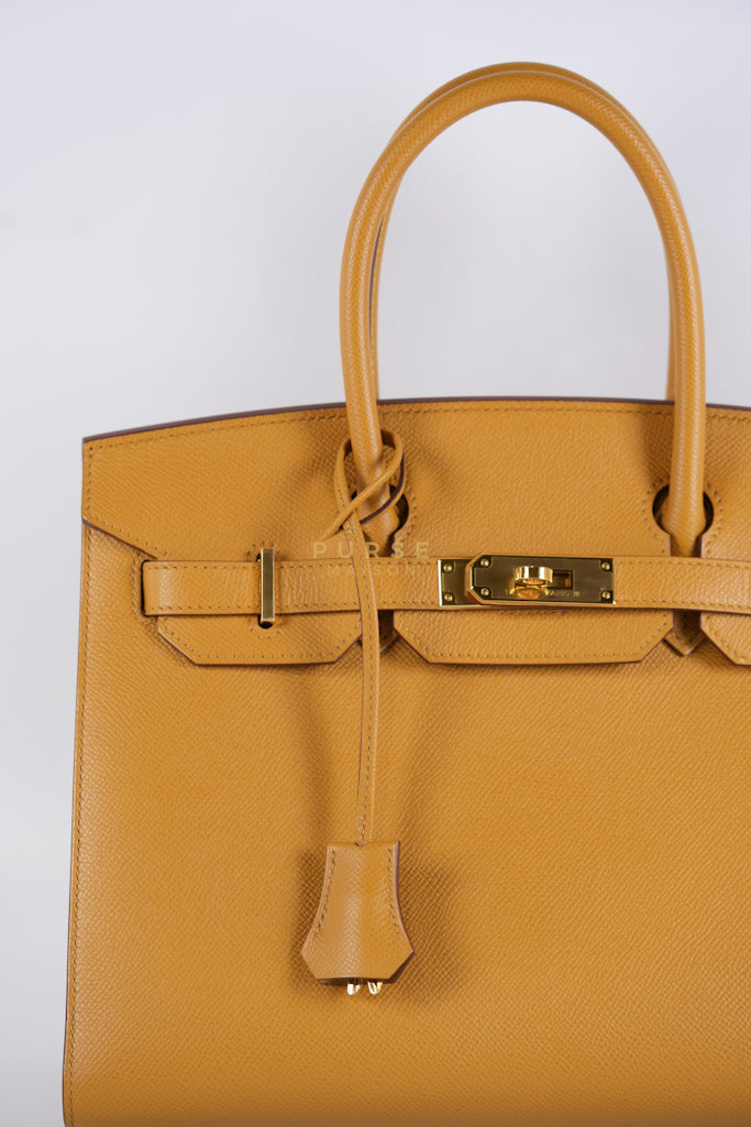 Birkin 30 Sellier Sesame in Epsom Leather and Gold Hardware Stamp Z (2021) | Purse Maison Luxury Bags Shop