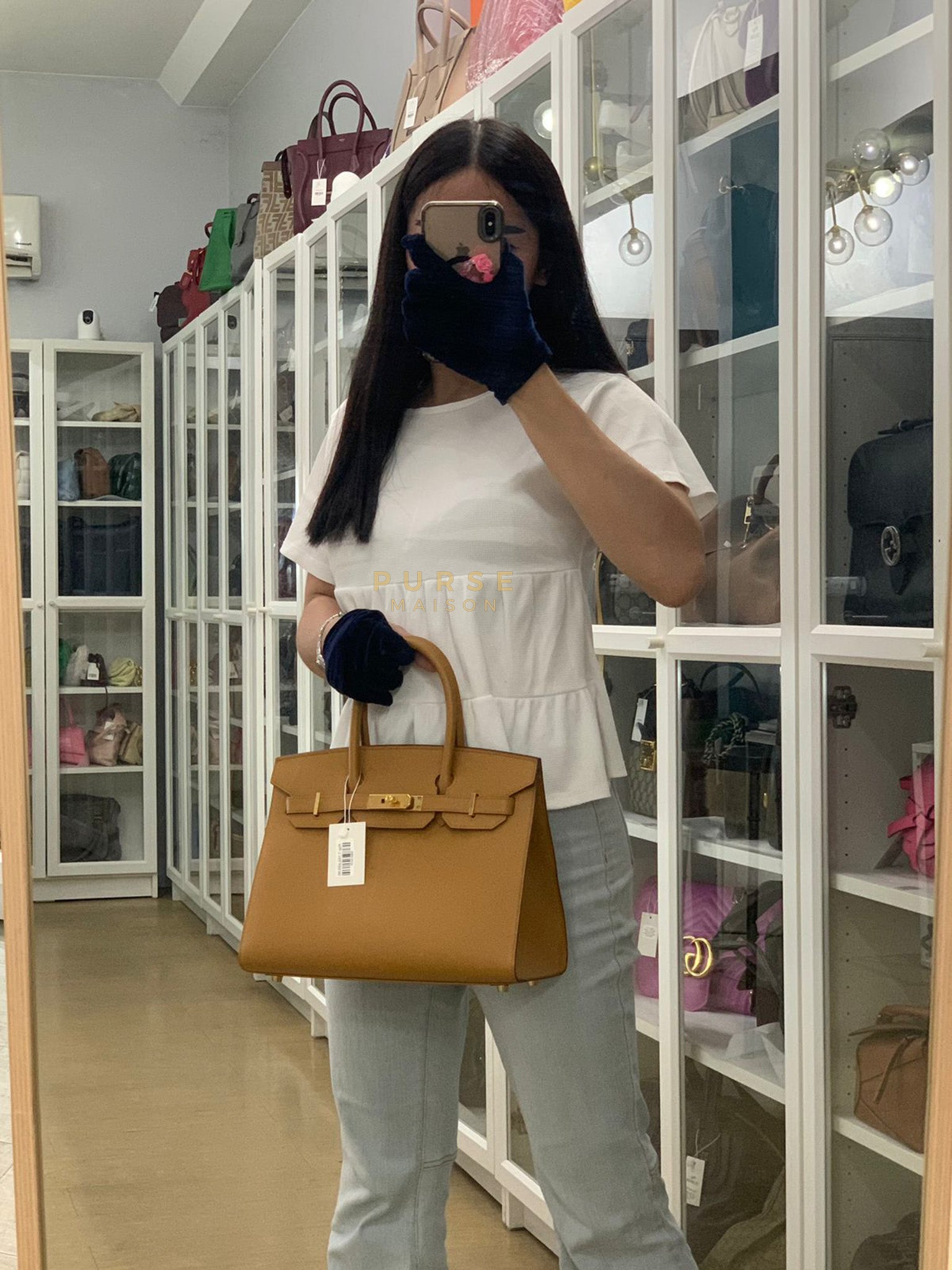 Birkin 30 Sellier Sesame in Epsom Leather and Gold Hardware Stamp Z (2021) | Purse Maison Luxury Bags Shop