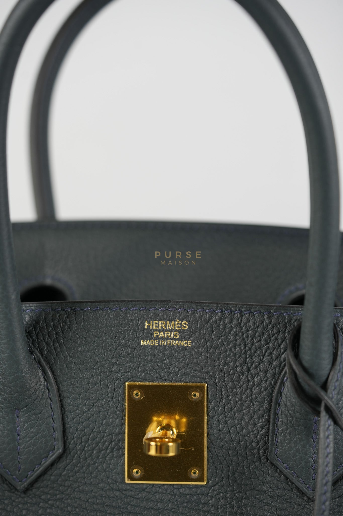Birkin 30 Vert Rousseau in Togo Leather and Gold Hardware Stamp D (2019) | Purse Maison Luxury Bags Shop