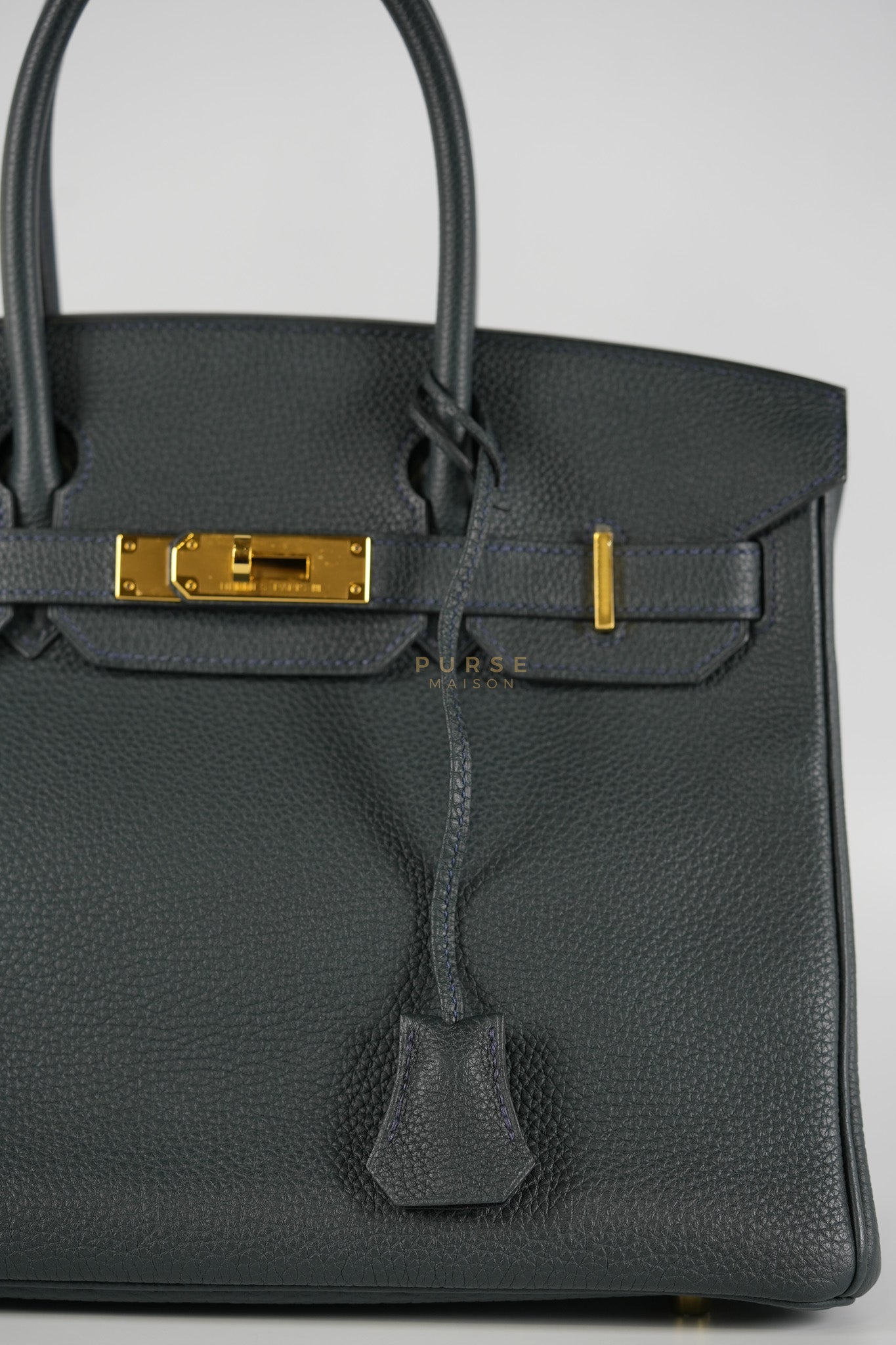 Birkin 30 Vert Rousseau in Togo Leather and Gold Hardware Stamp D (2019) | Purse Maison Luxury Bags Shop