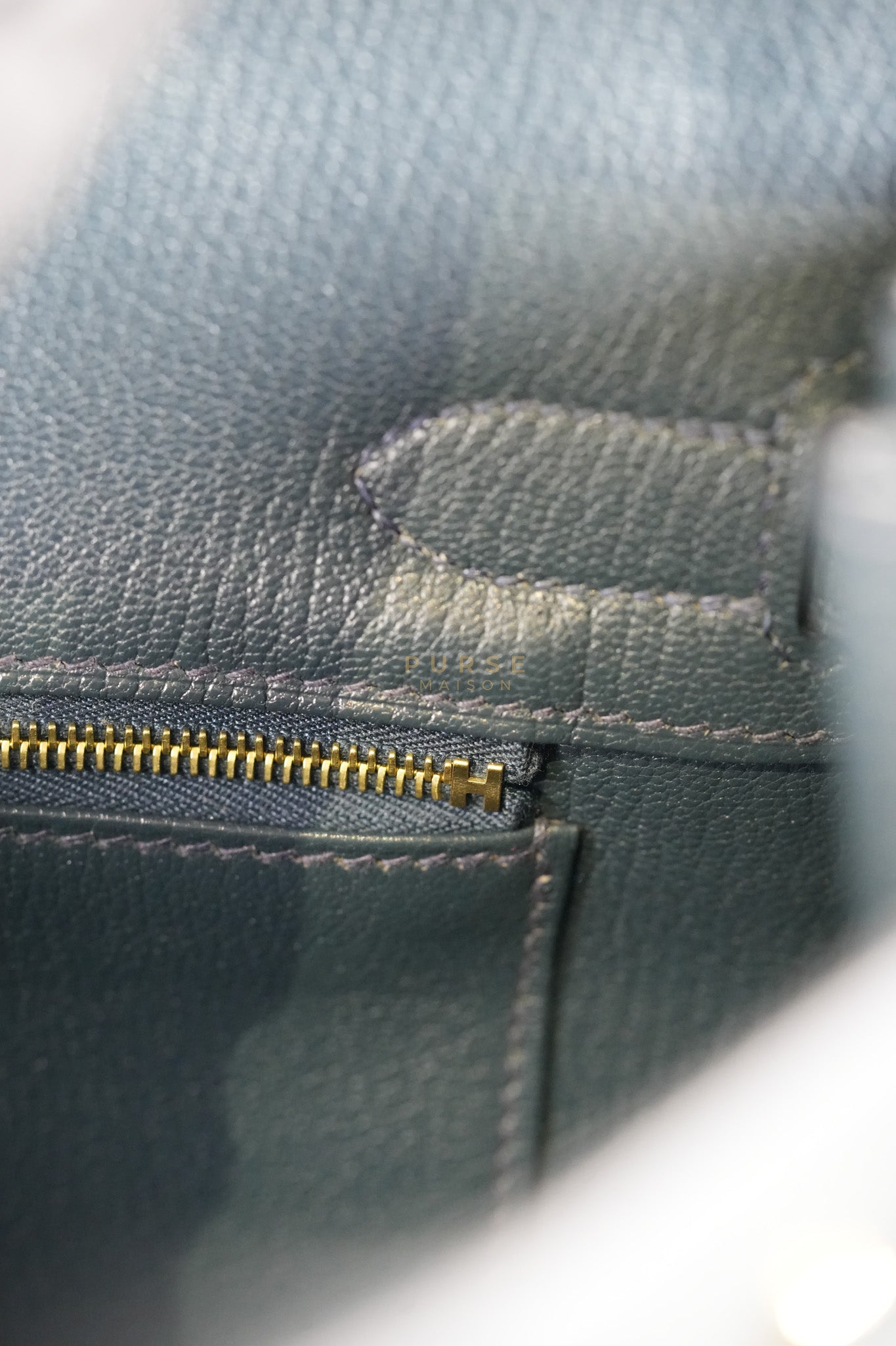 Birkin 30 Vert Rousseau in Togo Leather and Gold Hardware Stamp D (2019) | Purse Maison Luxury Bags Shop